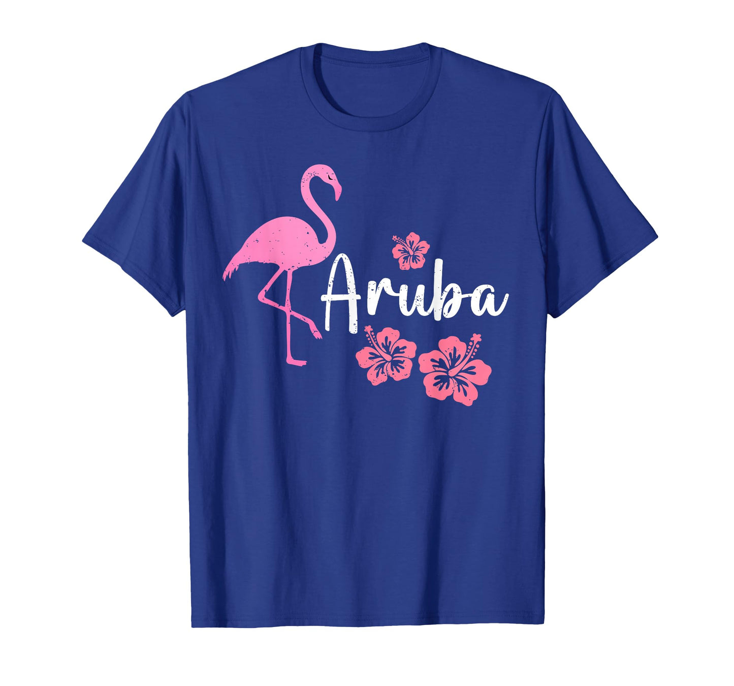 Aruba Island Flamingo and Flowers T-Shirt