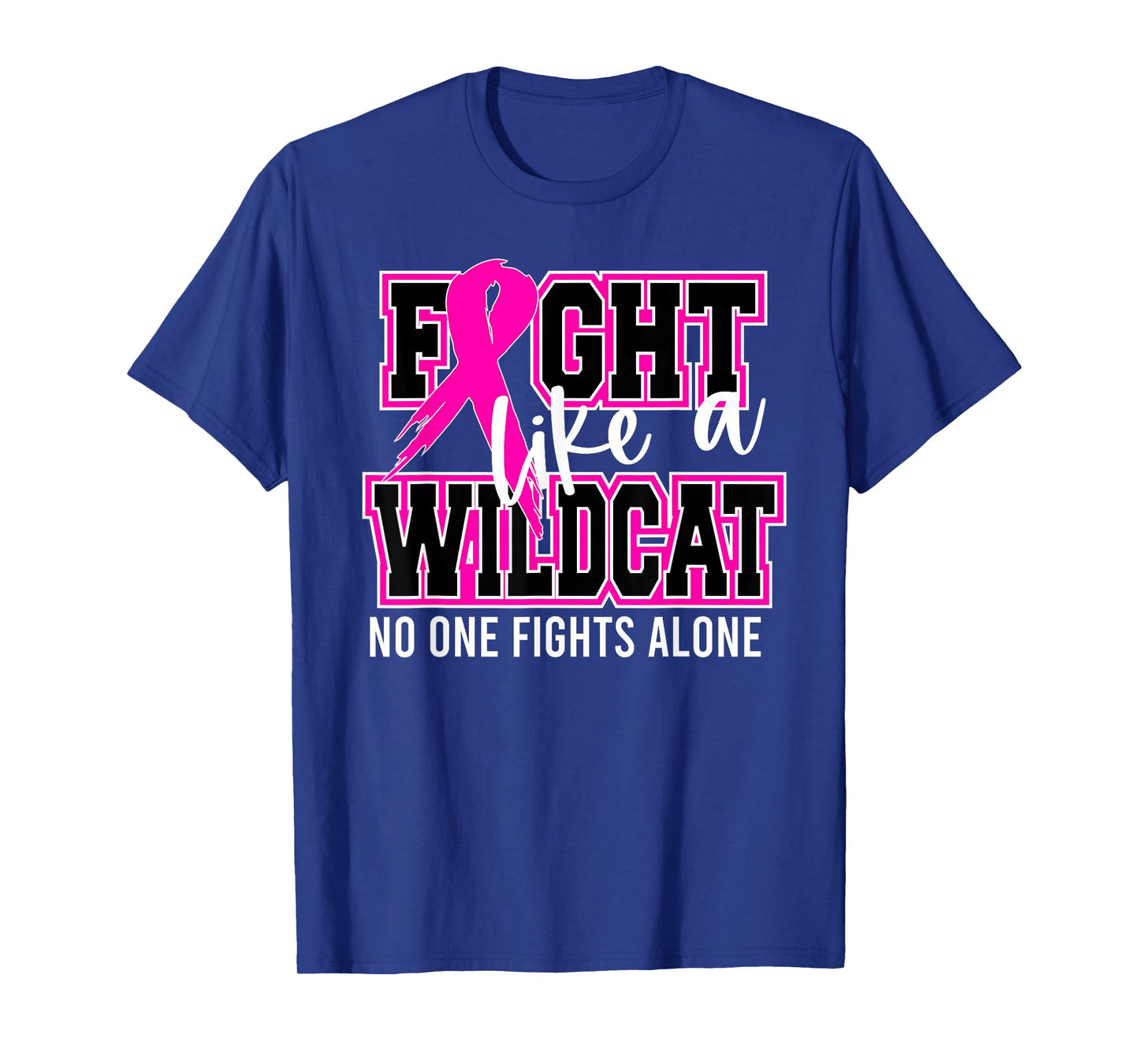 Fight Like a Wildcat Breast Cancer Awareness Pink Ribbon T-Shirt