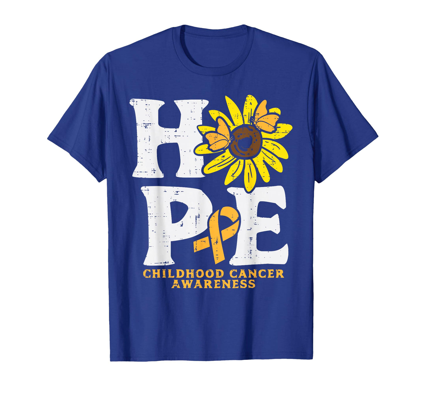 Hope Sunflower Childhood Cancer Awareness Men Women Kids T-Shirt