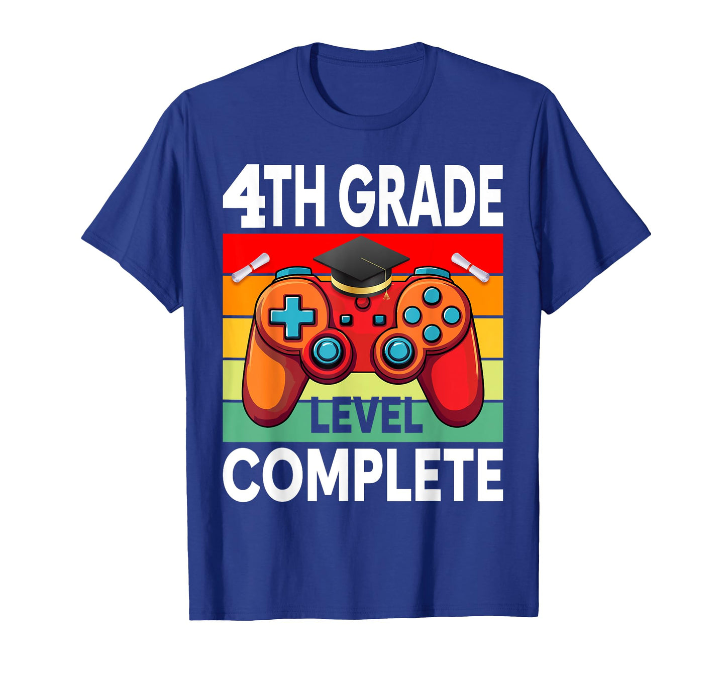 4th Grade Level Complete Gamer Class Of 2024 Graduation T-Shirt