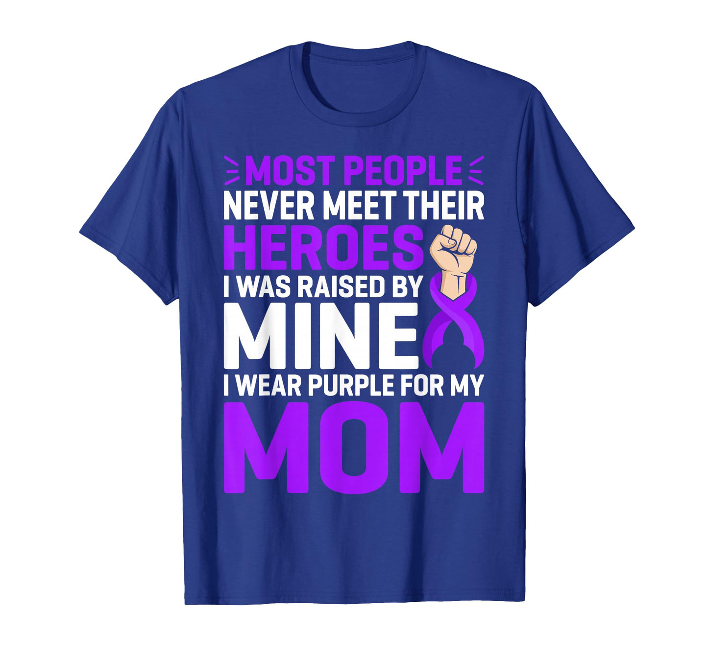 My Heroes I Wear Purple for My Mom Mother Pancreatic Cancer T-Shirt
