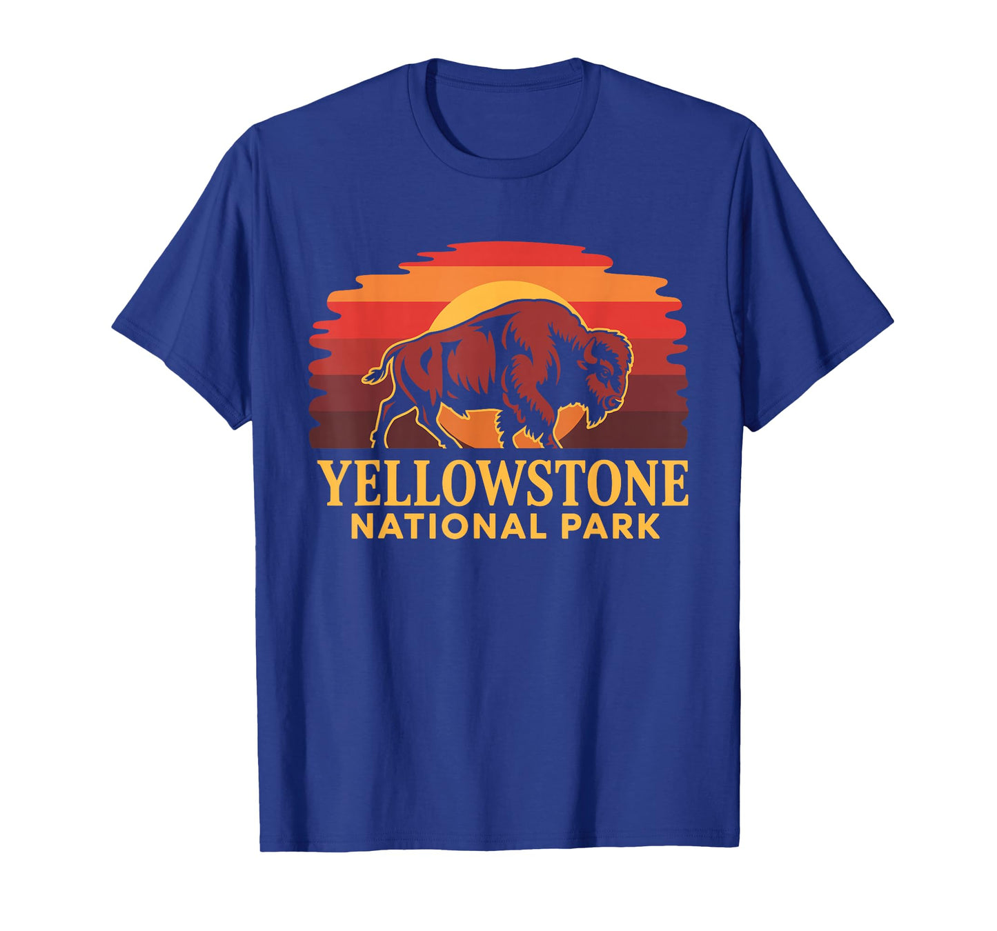Yellowstone National Park Wyoming Buffalo Bison Sunset T-Shirt