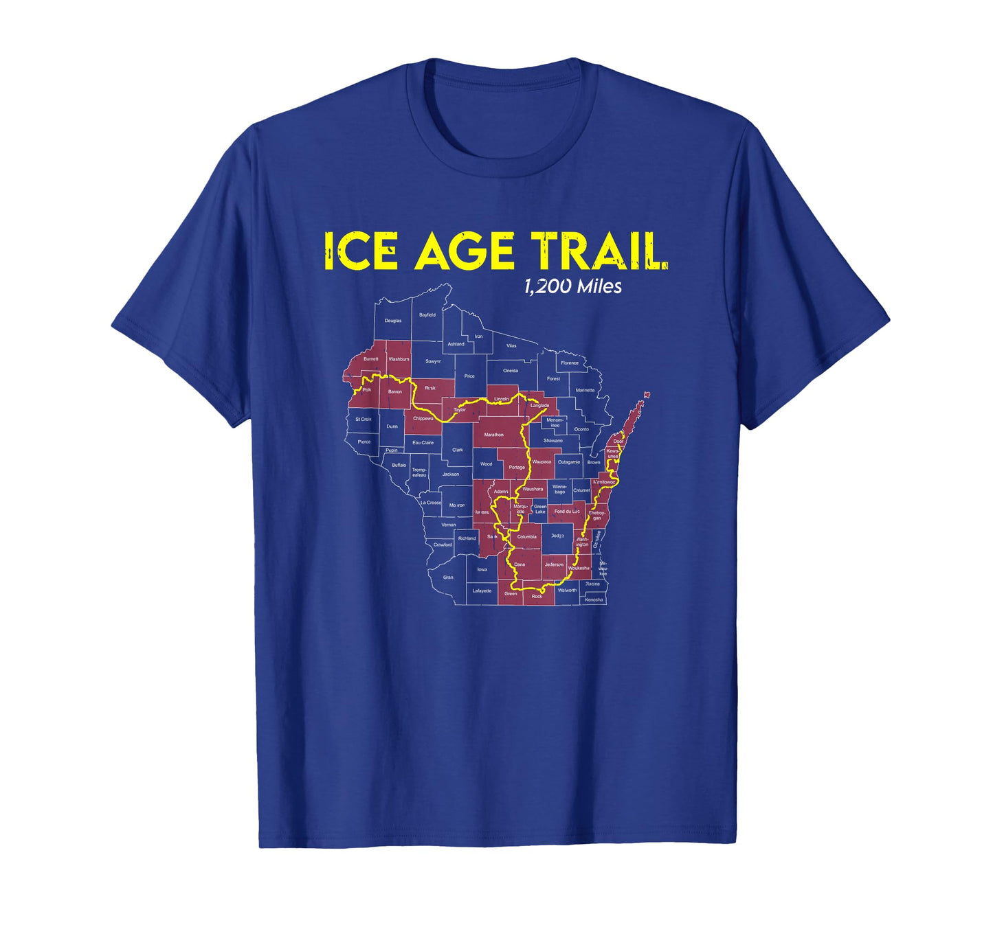 Ice Age Trail Wisconsin Long-Distance Hiking Scenic Trail T-Shirt