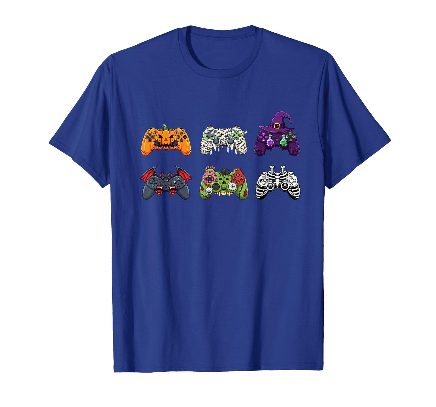 Halloween Skeleton Zombie Gaming Controllers Mummy Boys Kids T-Shirt
