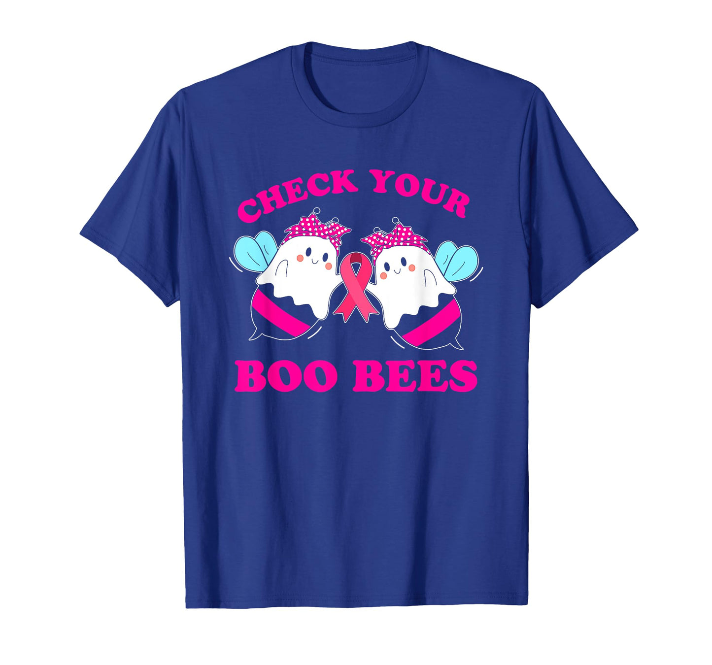 Check Your Boo Bees Funny Breast Cancer Halloween Women T-Shirt