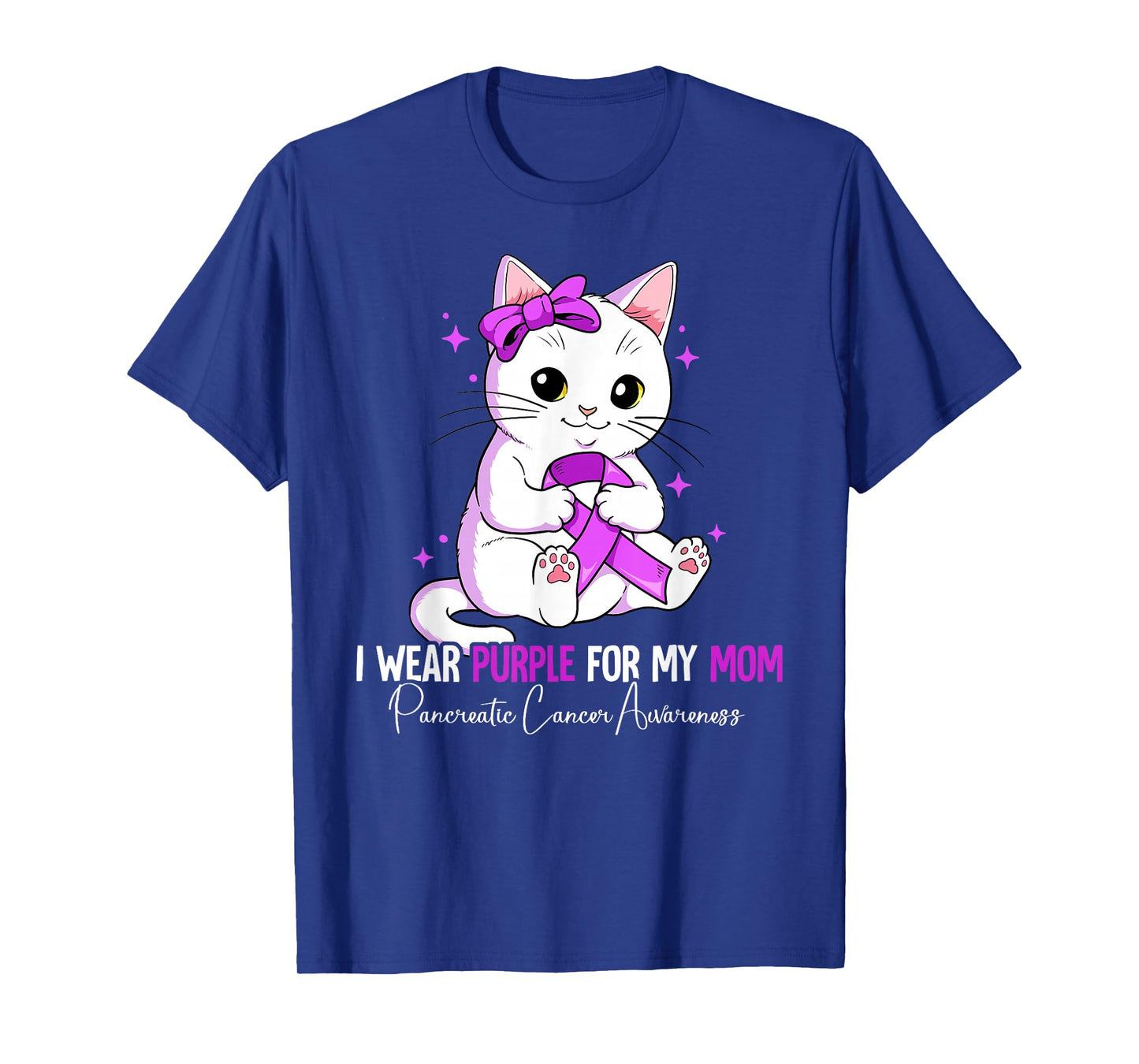 I Wear Purple For My Mom Pancreatic Cancer Awareness T-Shirt