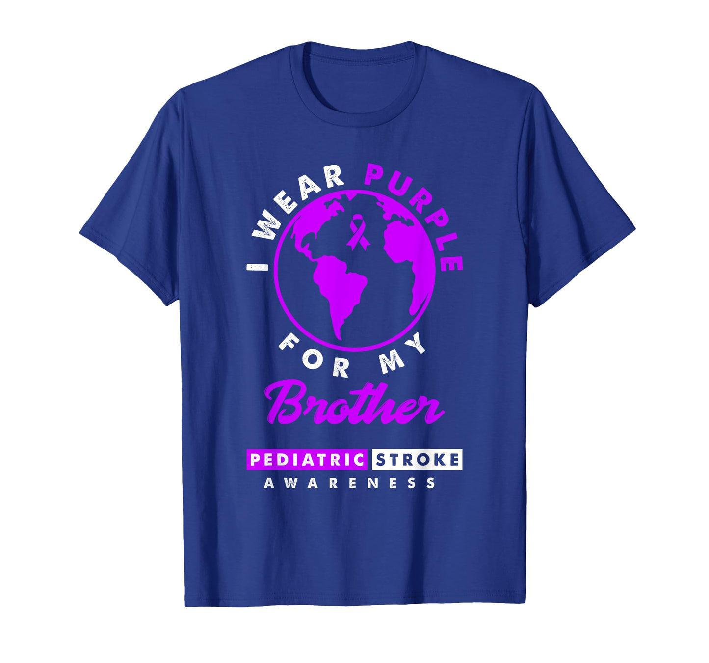I Wear Purple For My Brother Pediatric Stroke Awareness T-Shirt