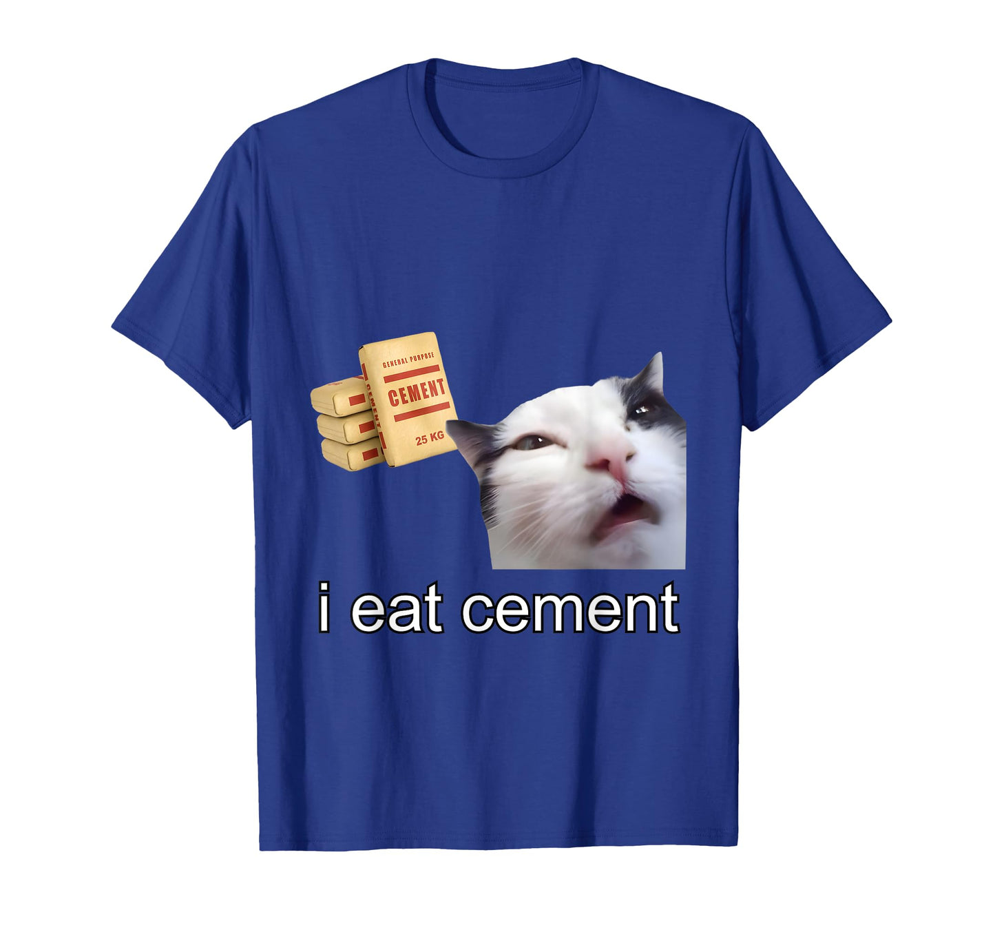 I Eat Cement Cursed Cat Funny Oddly Specific Meme T-Shirt