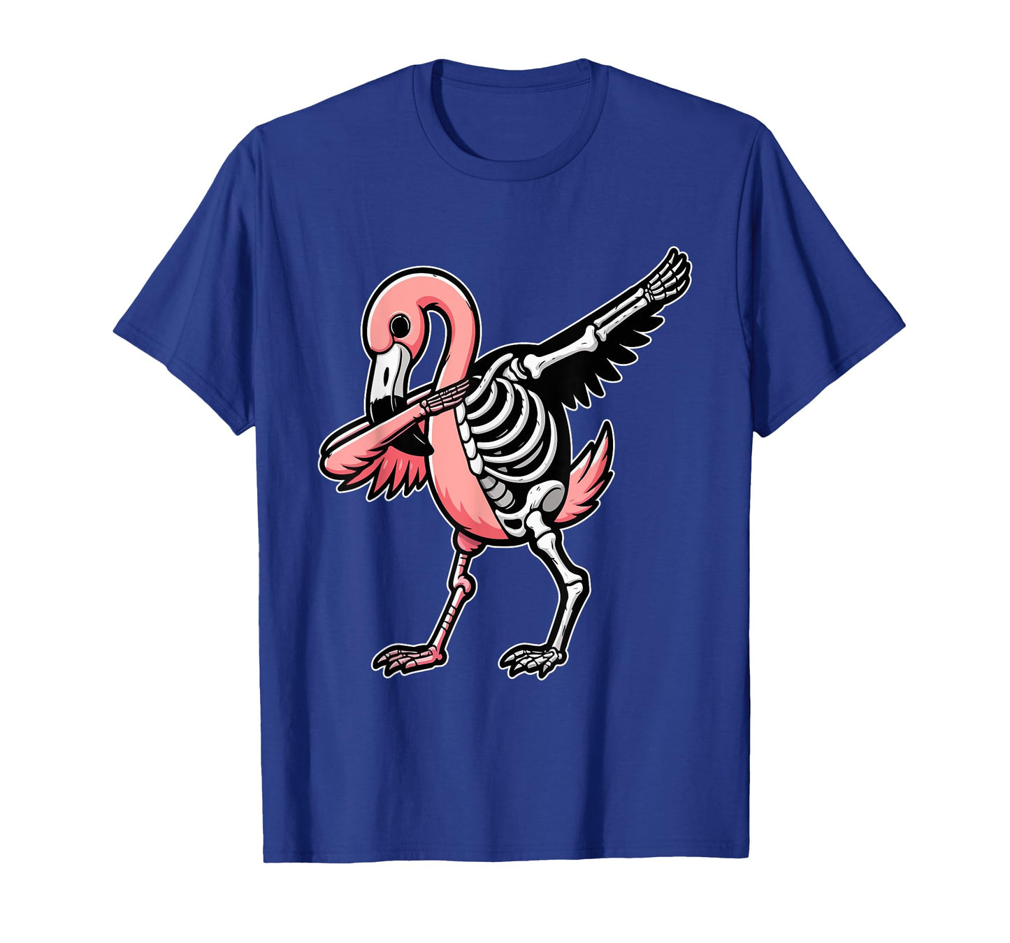 Dabbing Flamingo Half Skeleton Halloween Costume Lover Kids T-Shirt