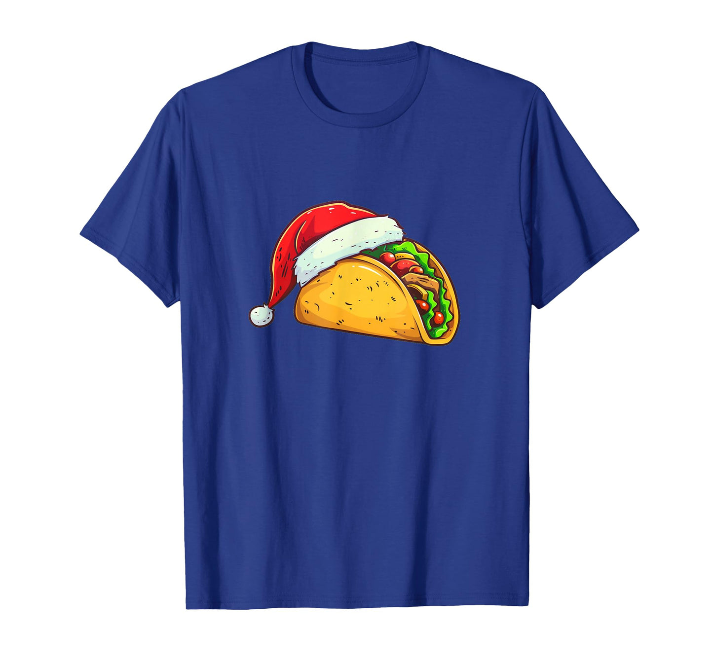 Christmas Hat and Funny Taco Costume T-Shirt