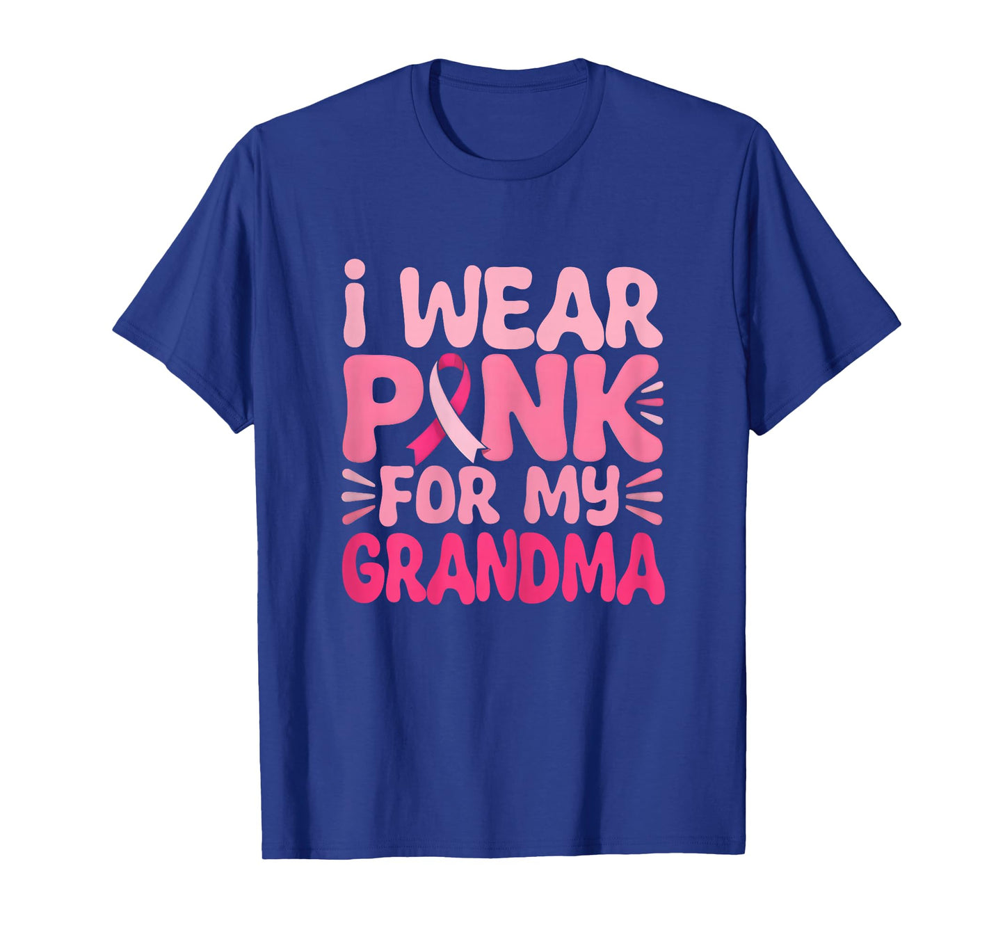 Groovy I Wear Pink For My Grandma Breast Cancer Support T-Shirt