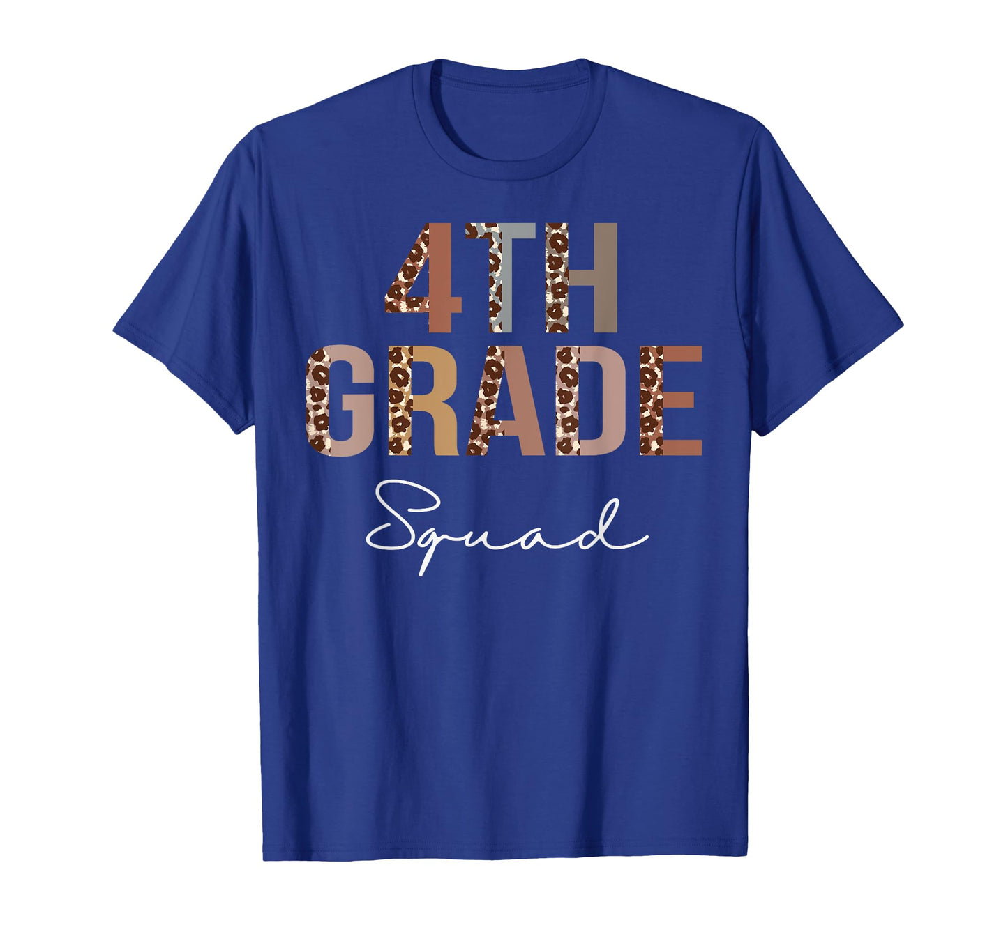 4th Grade Squad Leopard Back to School Women Teachers T-Shirt