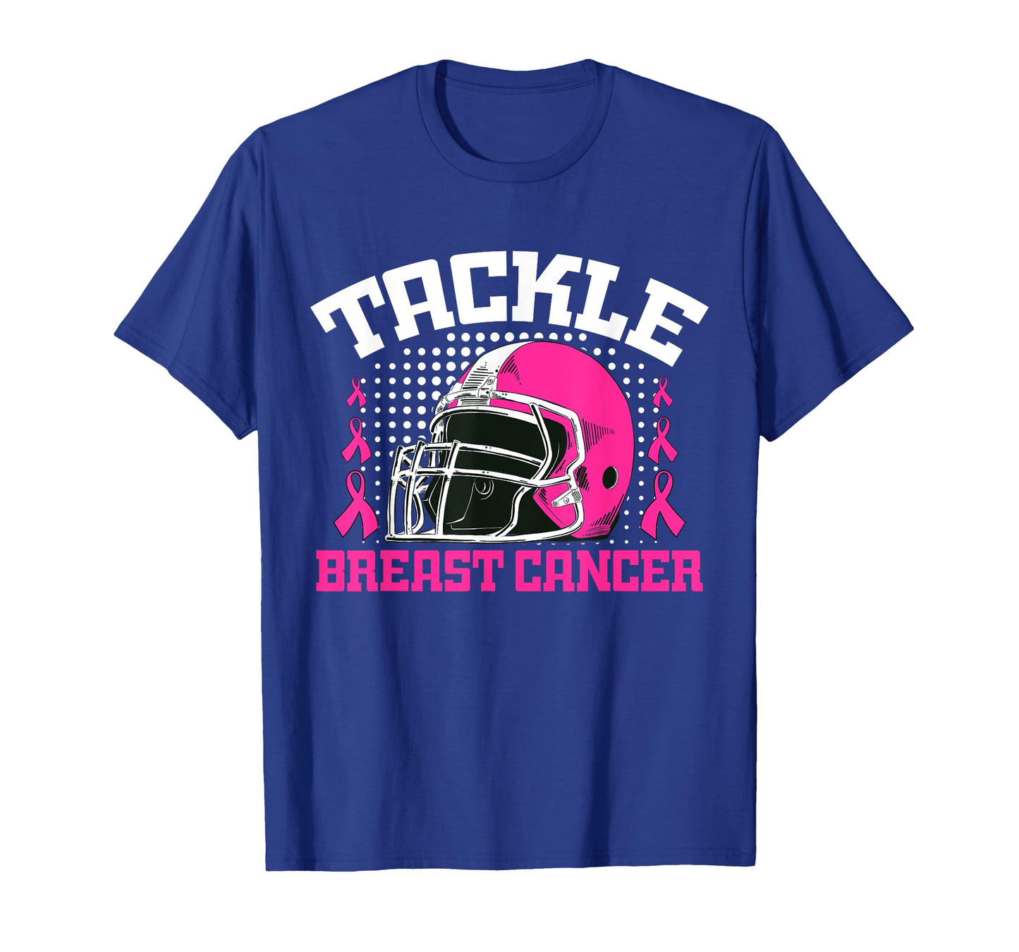 Tackle Football Breast Cancer Awareness Pink Ribbon Boys Kid T-Shirt