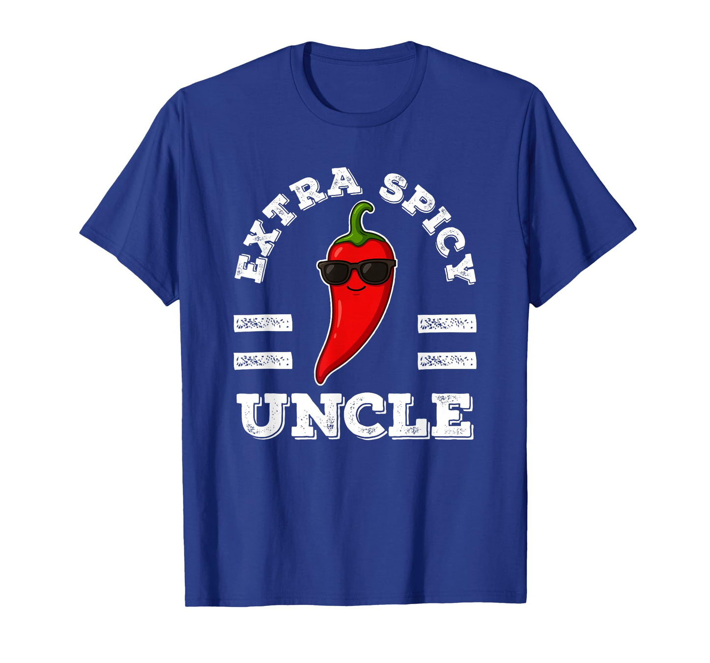 Extra Spicy Uncle for Men Foodie Humor Hot Chili Pepper Pun T-Shirt