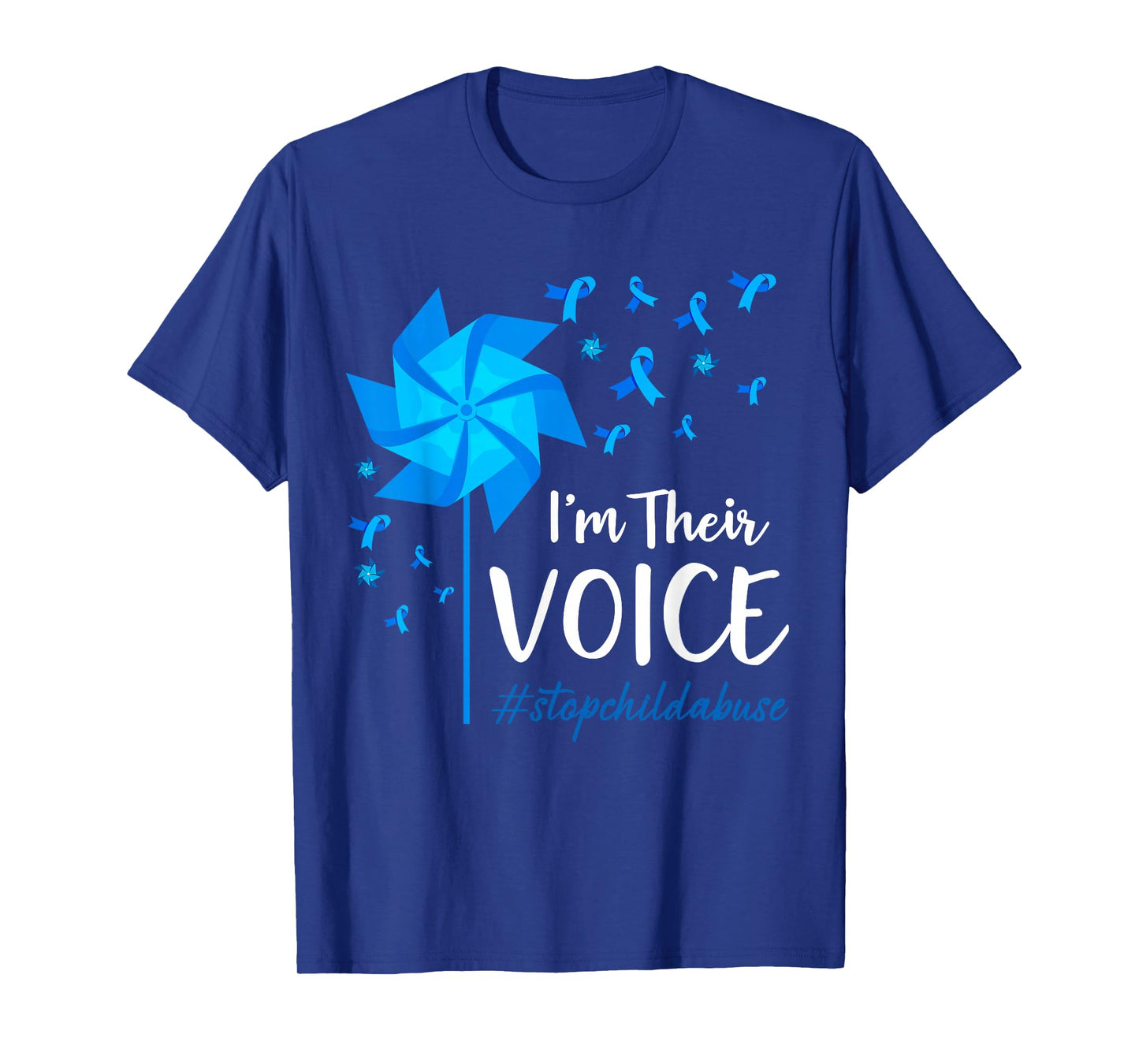 Child Abuse Prevention Awareness I'm Their Voice Pinwheel T-Shirt