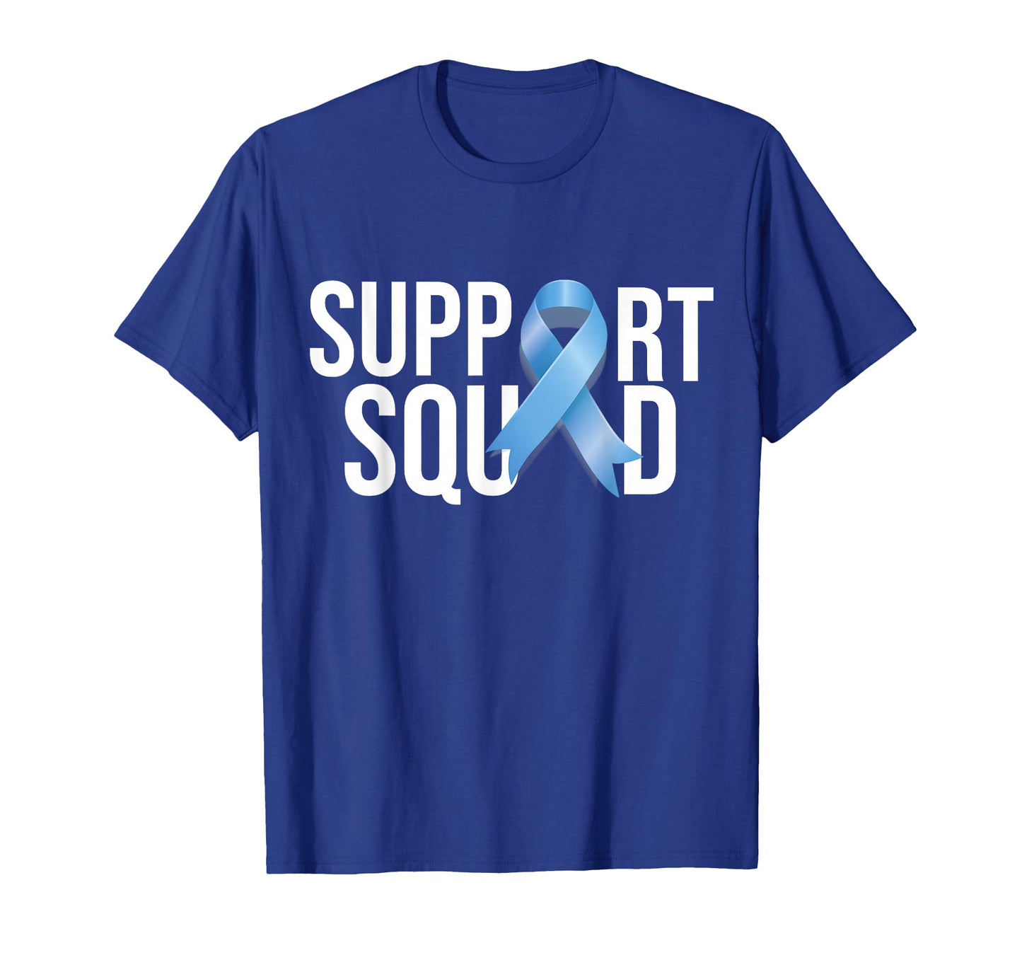 Support Squat Prostate Cancer Awareness Blue Ribbon Survivor T-Shirt