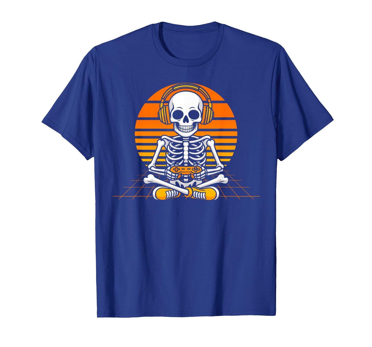 Funny Gaming Hallowen Skeleton Gamer Video Kids Boys T-Shirt