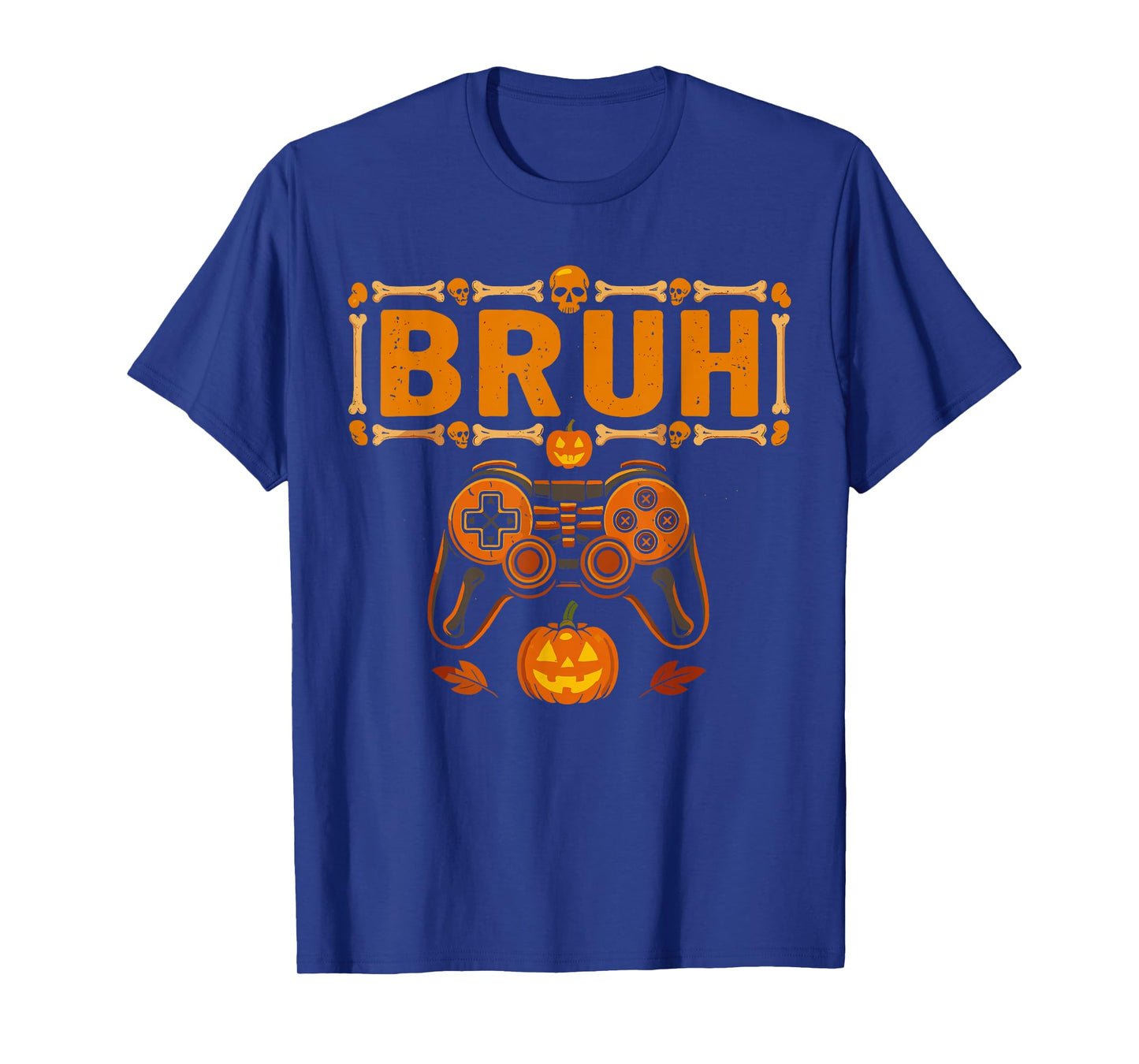 Halloween Video Game Costume Men Boys, Bruh Skeleton Gamer T-Shirt
