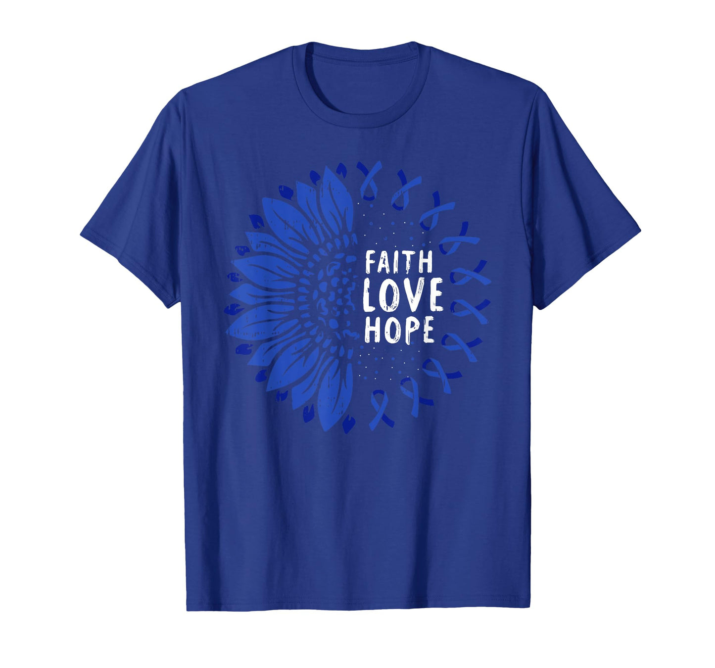 Faith Hope Love Colon Cancer Awareness Survivor Fighter Gift T-Shirt