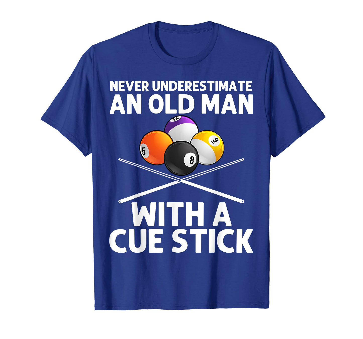 Best Billiard Art For Grandpa Men Billiard Lover Pool Player T-Shirt