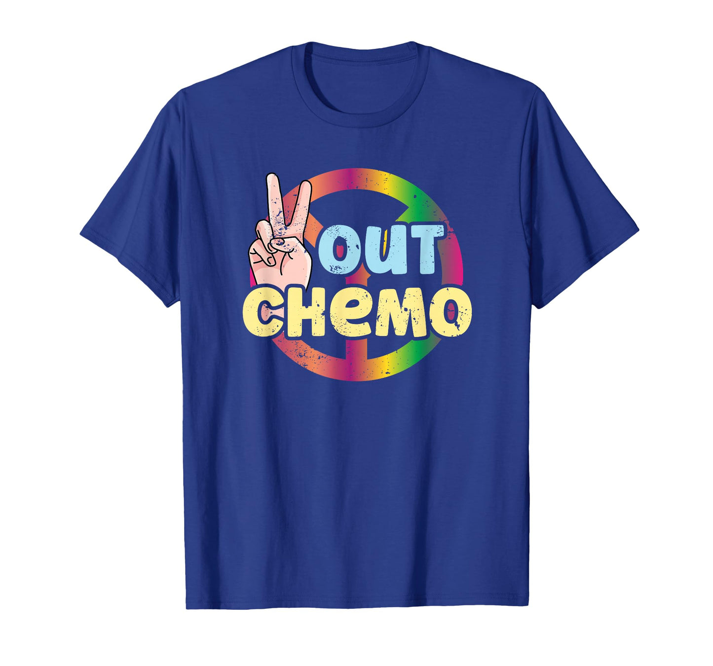 Peace-Out Chemo Cancer Awareness For Fighter Survivor T-Shirt