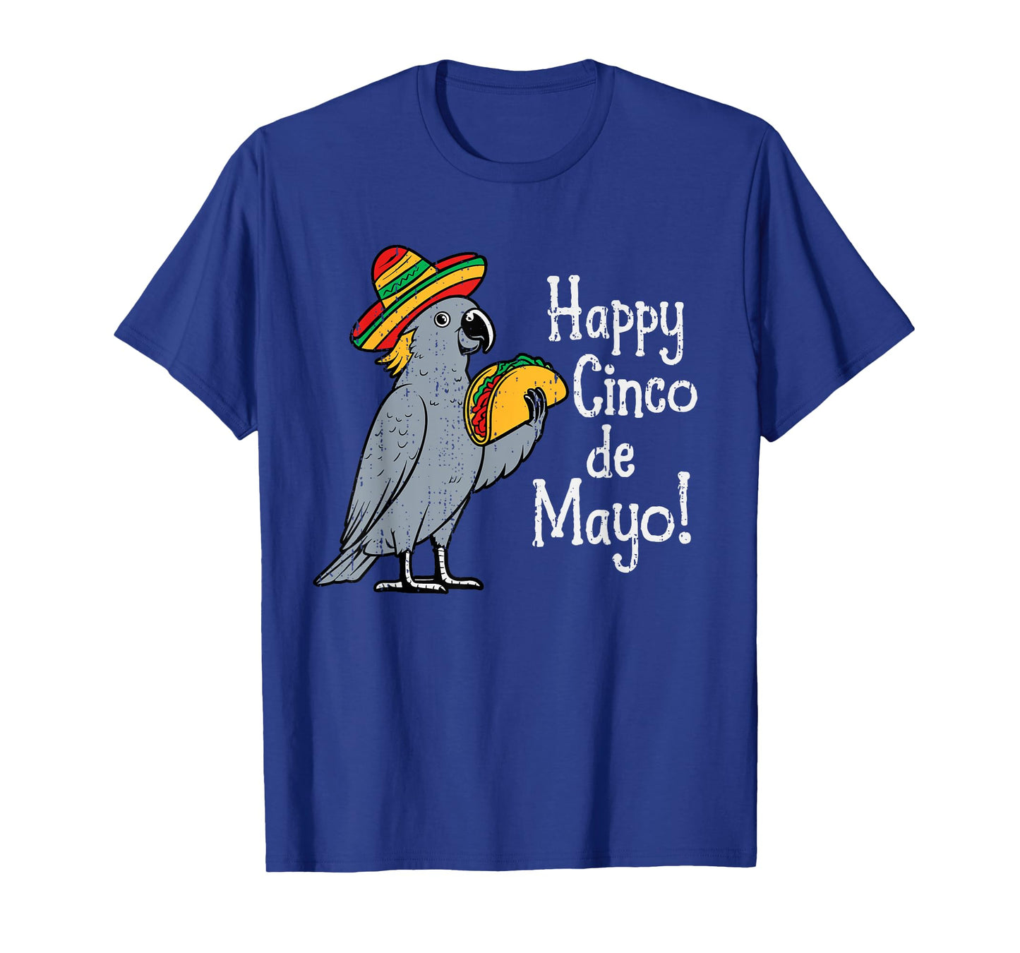 Parrot Sombrero Tacos Cinco De Mayo Mexican Fiesta Animal T-Shirt