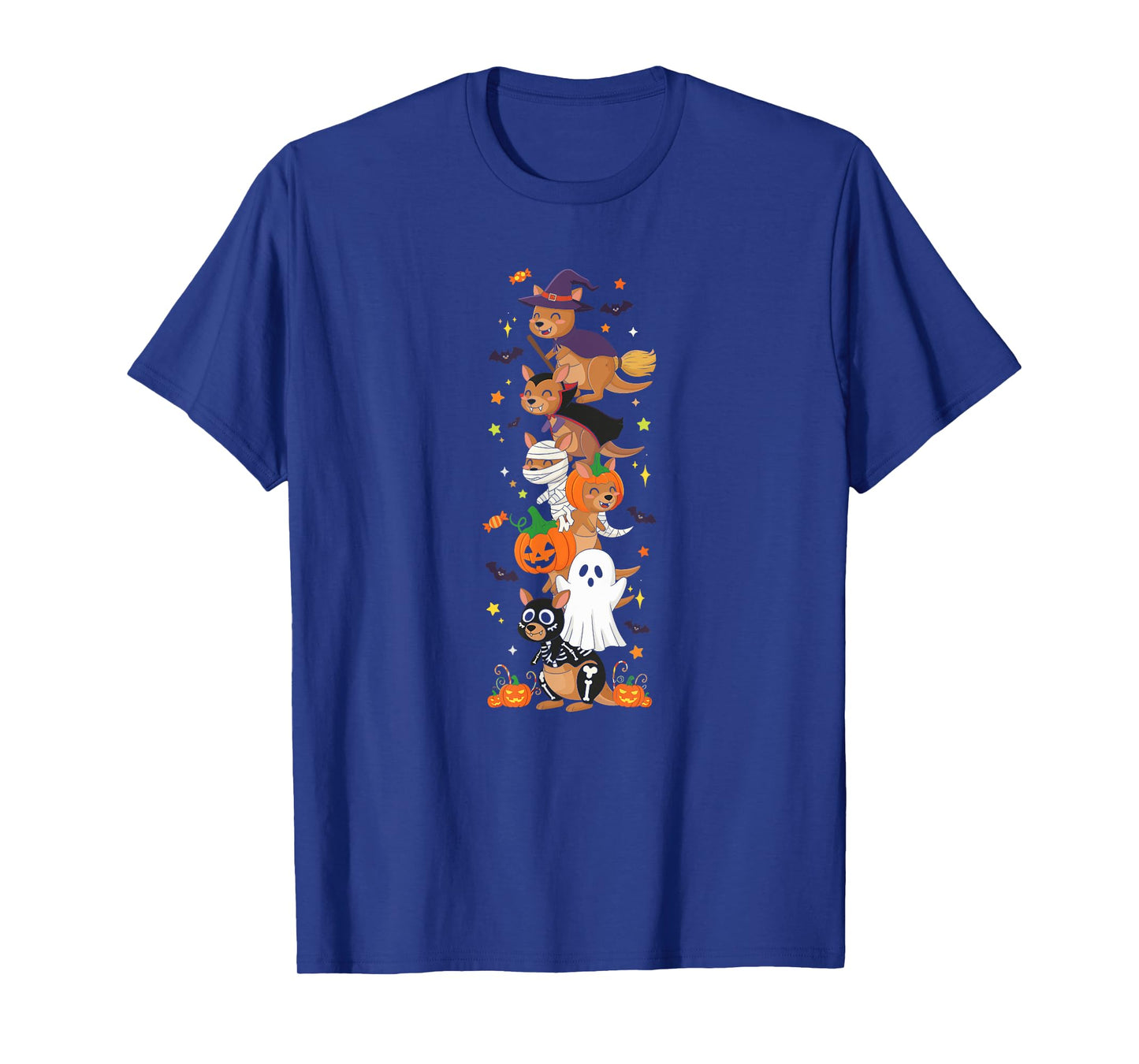 Kangaroo Witch Vampire Ghost Halloween Kids Mens Womens T-Shirt