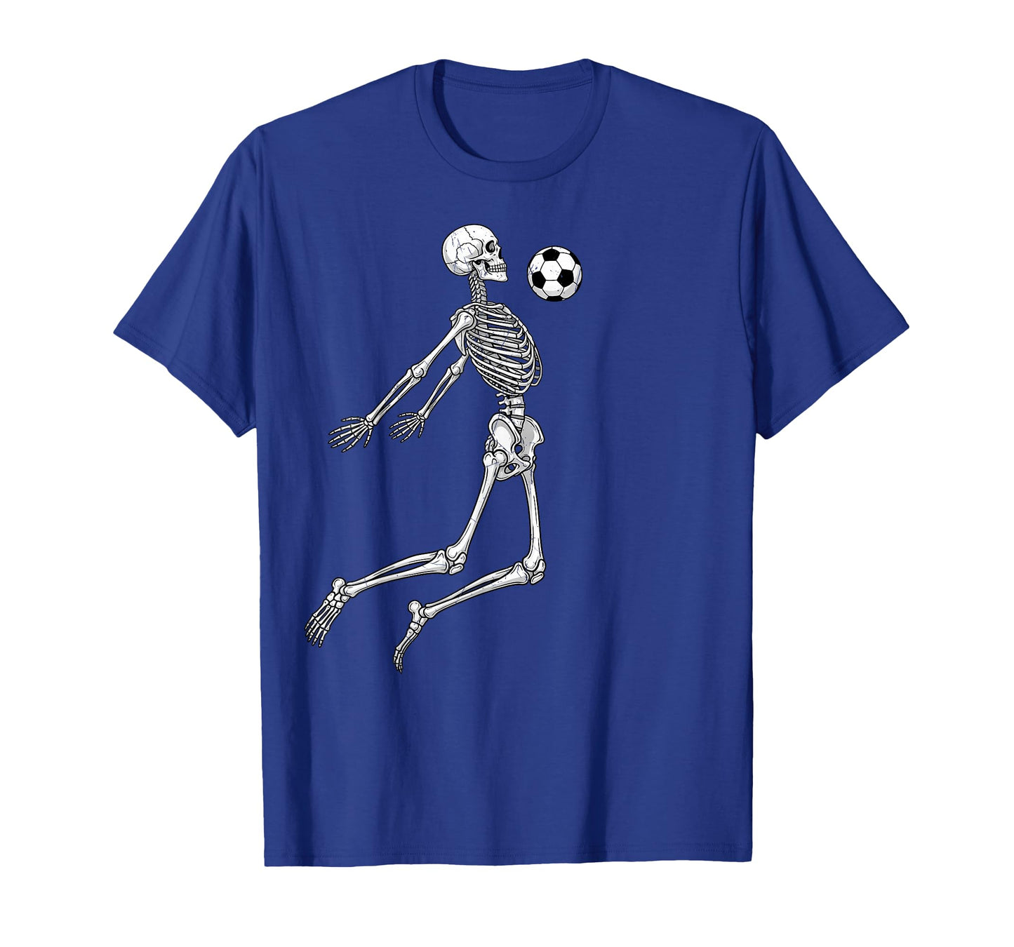 Skeleton Soccer Player Chest Ball Mid Air Sports Fan T-Shirt