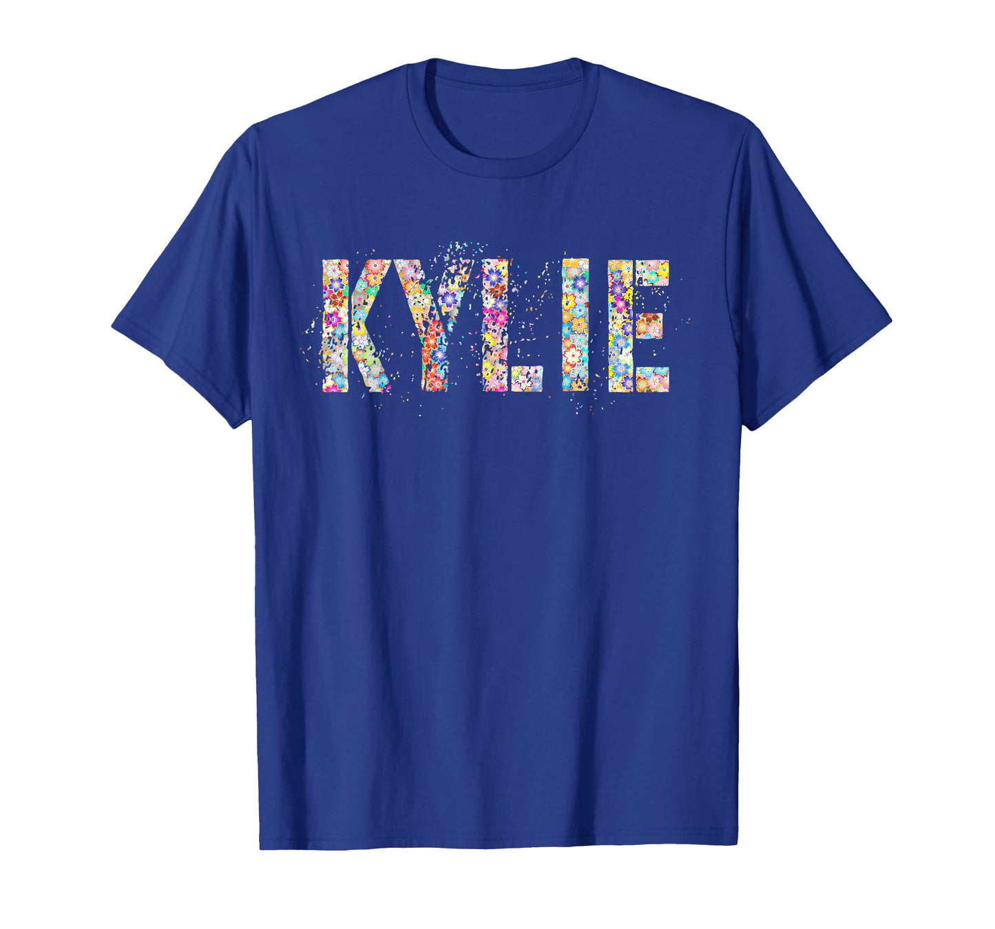 First Name KYLIE Flowery Girl Custom Flowers Birthday T-Shirt
