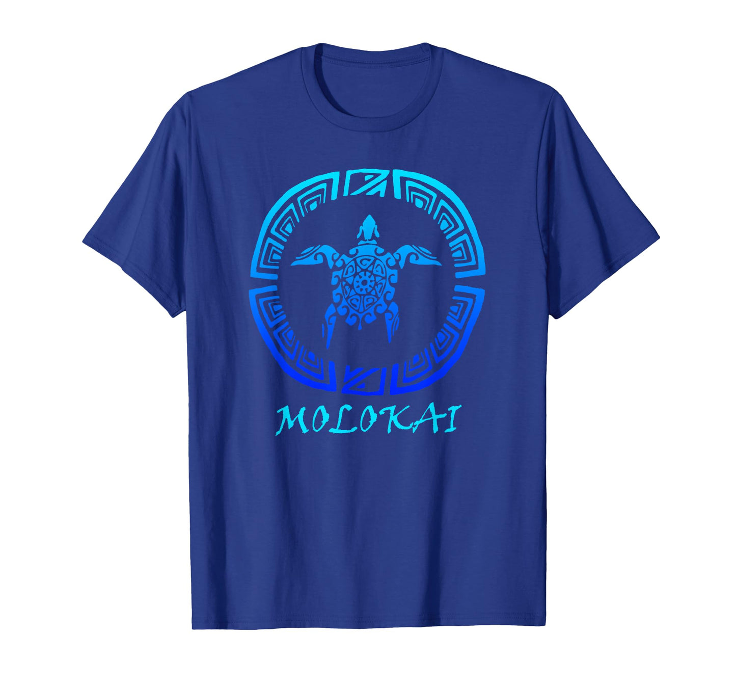 Molokai, Hawaii Vintage Retro Tribal Sea Turtle Vacation T-Shirt