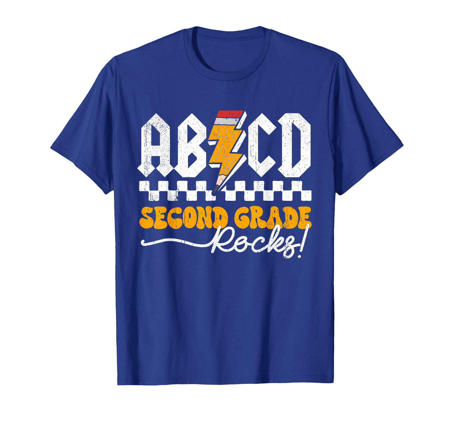 AB CD Second Grade Rocks 2nd Grader Teacher Boys Girls Kids T-Shirt