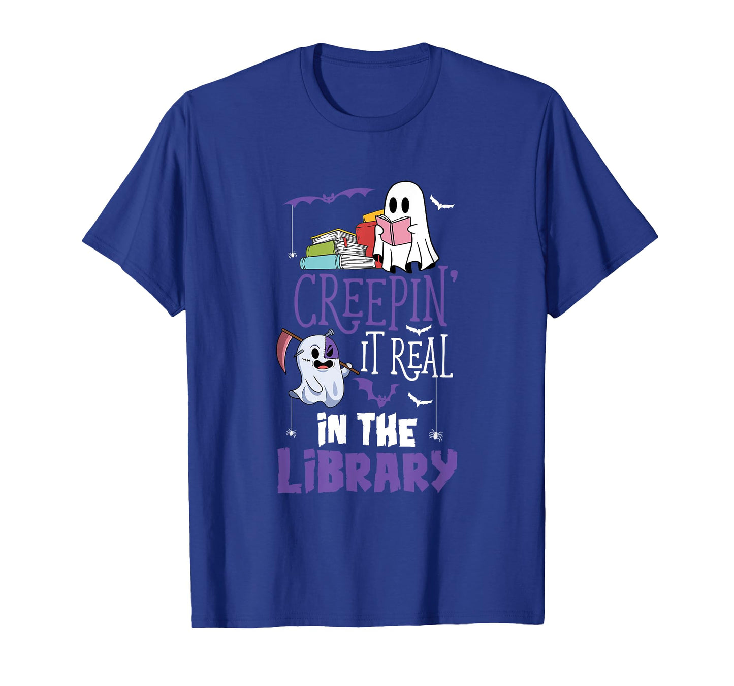 Scary Librarian Reading Teacher Book Lover Halloween Library T-Shirt