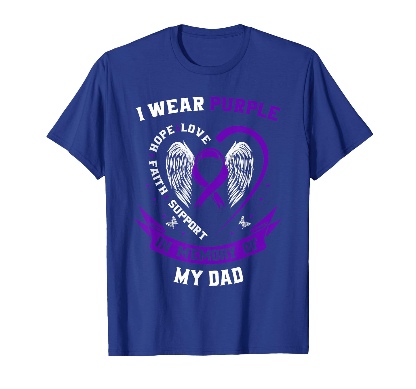 I Wear Purple For My Dad Pancreatic Cancer Awareness Shirt T-Shirt