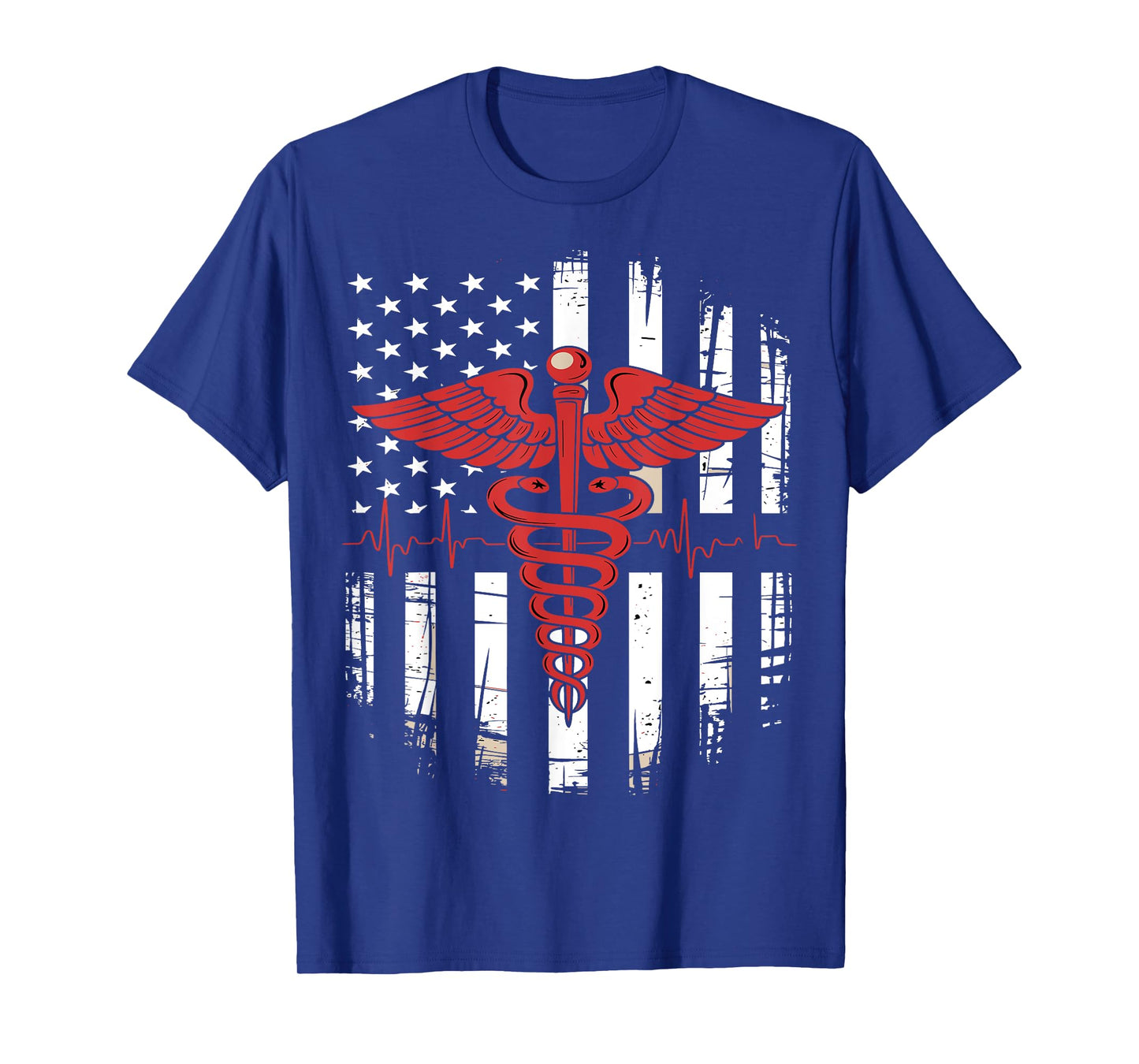 Thin Red Line USA Flag Nurse T-Shirt