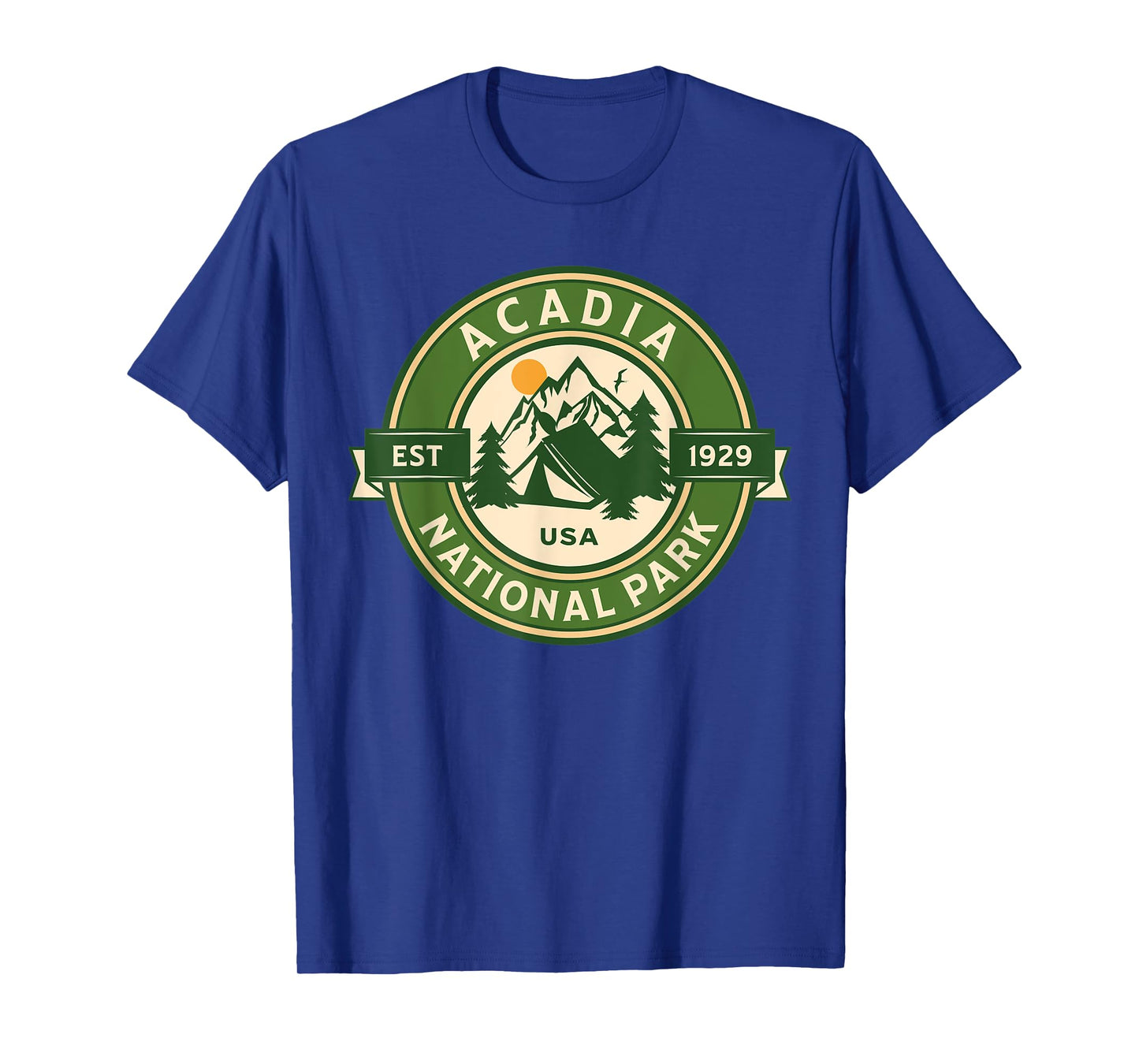 Acadia National Park Maine Hike Camp Outdoors Retro T-Shirt