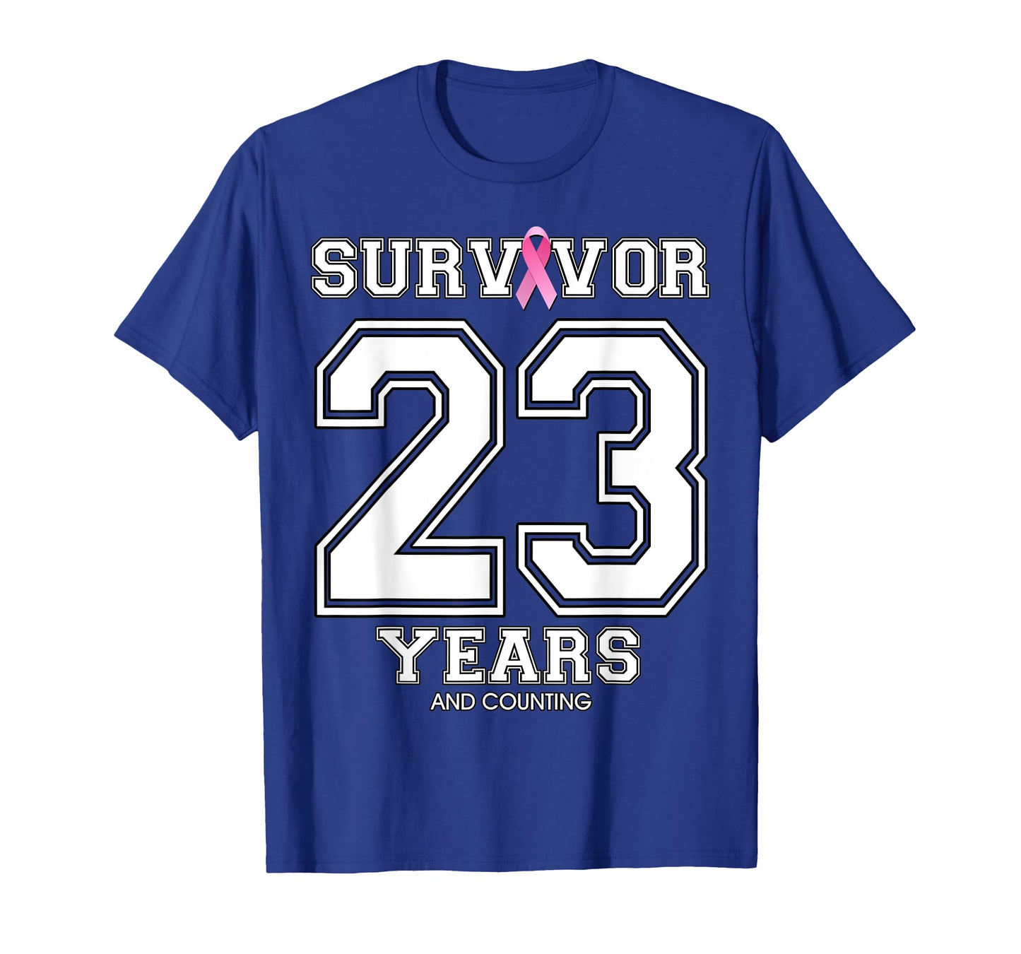 23 Years Breast Cancer Survivor Gifts For Women Pink Ribbon T-Shirt