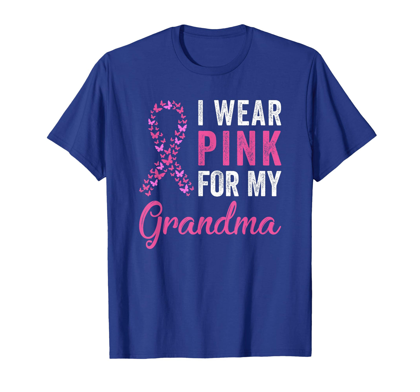 I Wear Pink For My Grandma Ribbon Breast Cancer Support T-Shirt