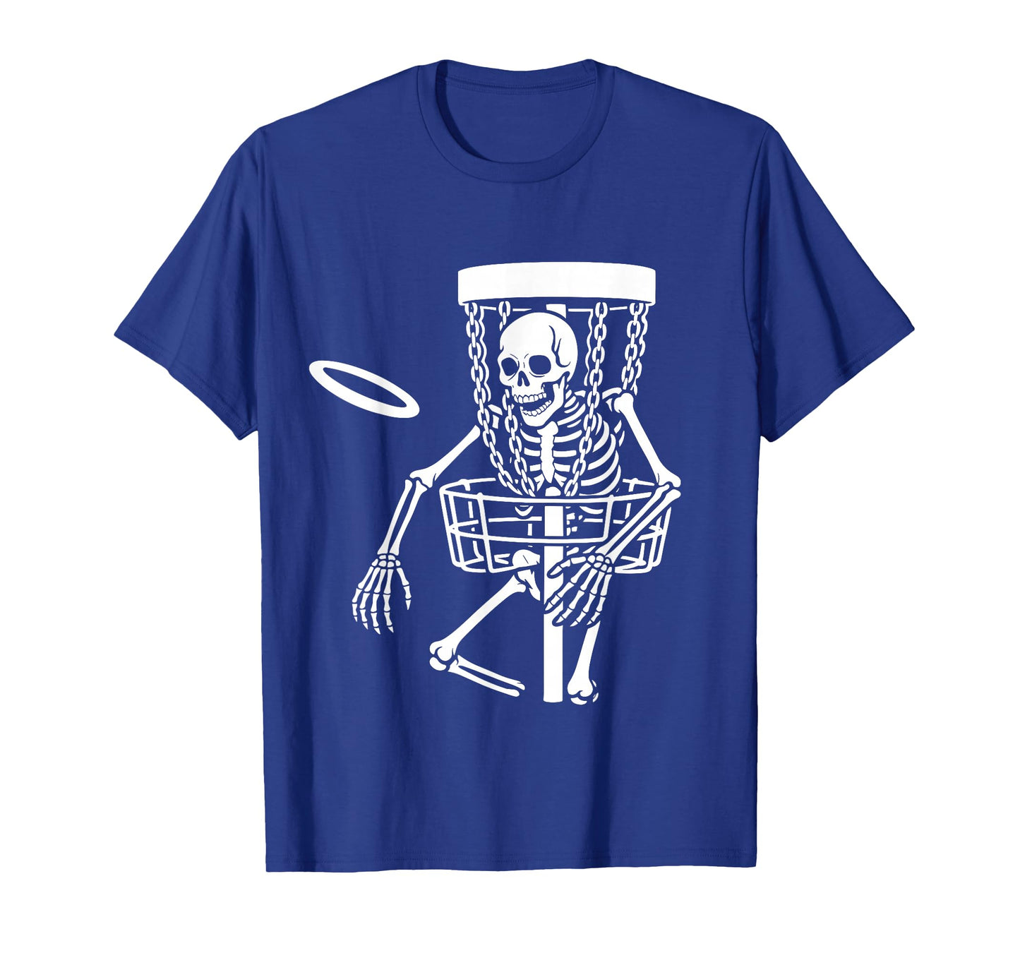Spooky Disc Golfing Skeleton Halloween Disc Golf Lovers T-Shirt