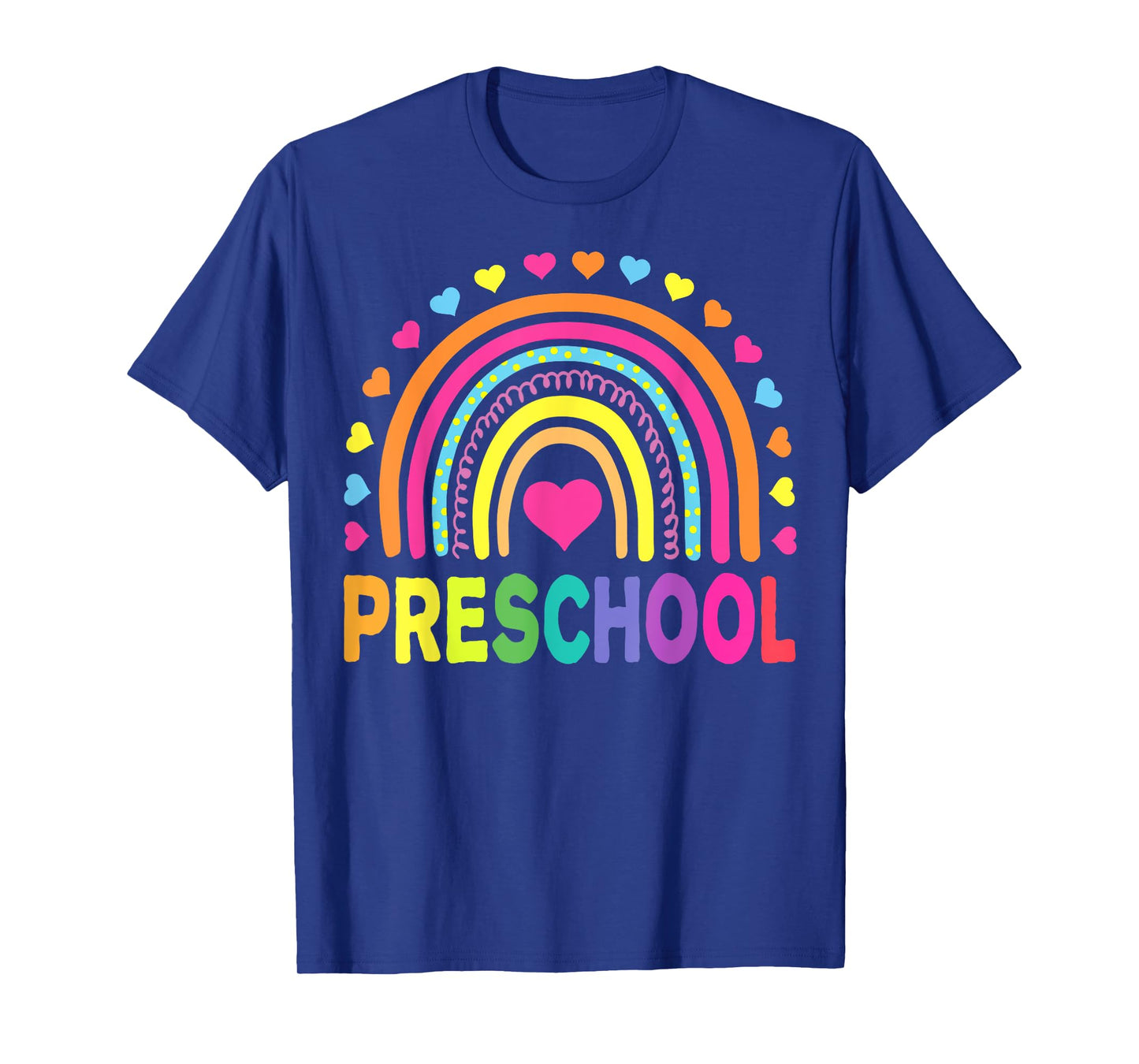 Preschool Rainbow Girls Boys Kids Teacher Back To School T-Shirt