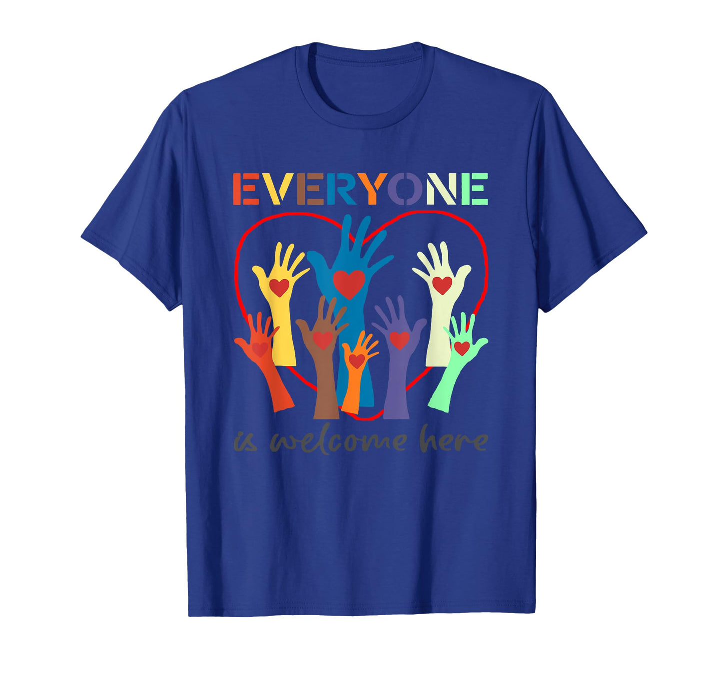 Trendy Tee Groovy Idaho Teacher Everyone Is Welcome Here T-Shirt