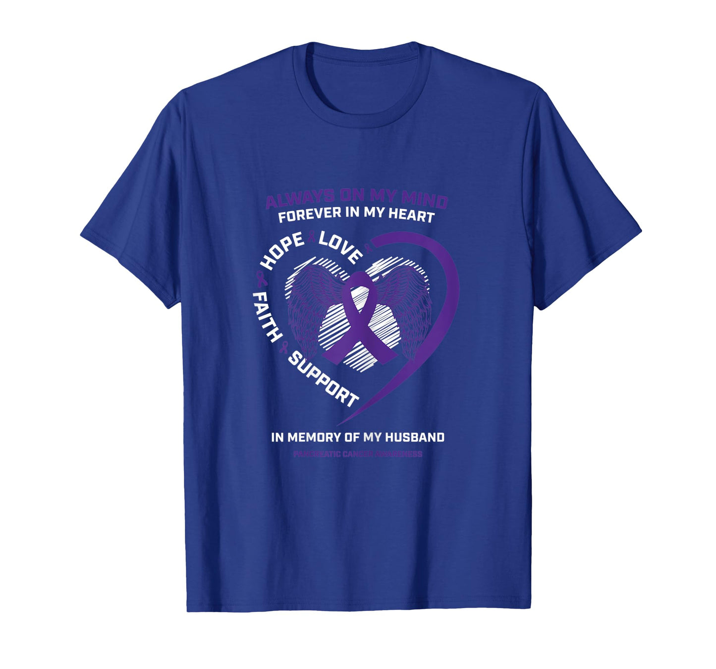 Womens Gifts Loving Memory Of Husband Pancreatic Cancer Awareness T-Shirt