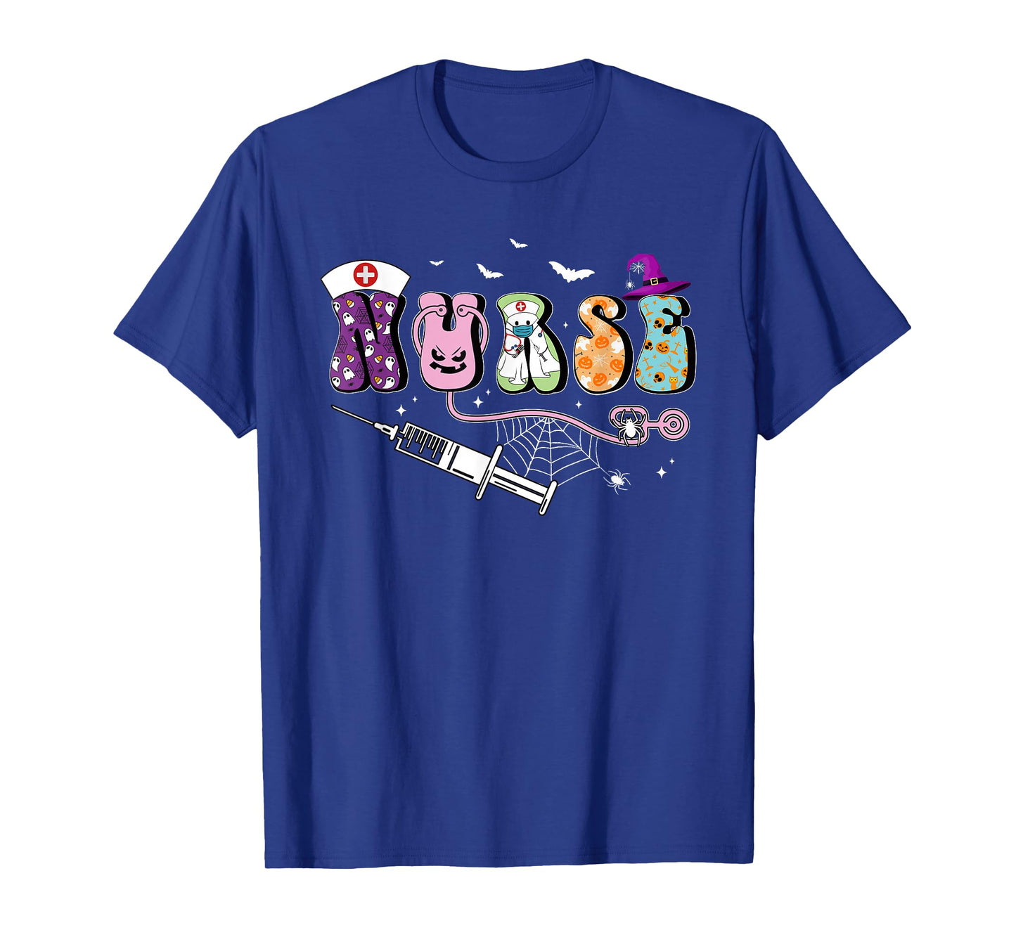 Nurse Halloween Costume Stethoscope Nurse Scrub Top Nursing T-Shirt