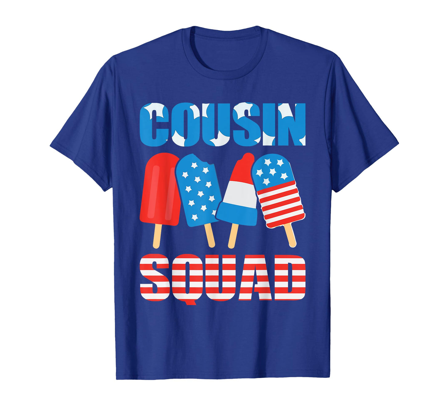 4th Of July Cousin Squad Crew Funny American Ice Pops Summer Women Kids Men T-Shirt