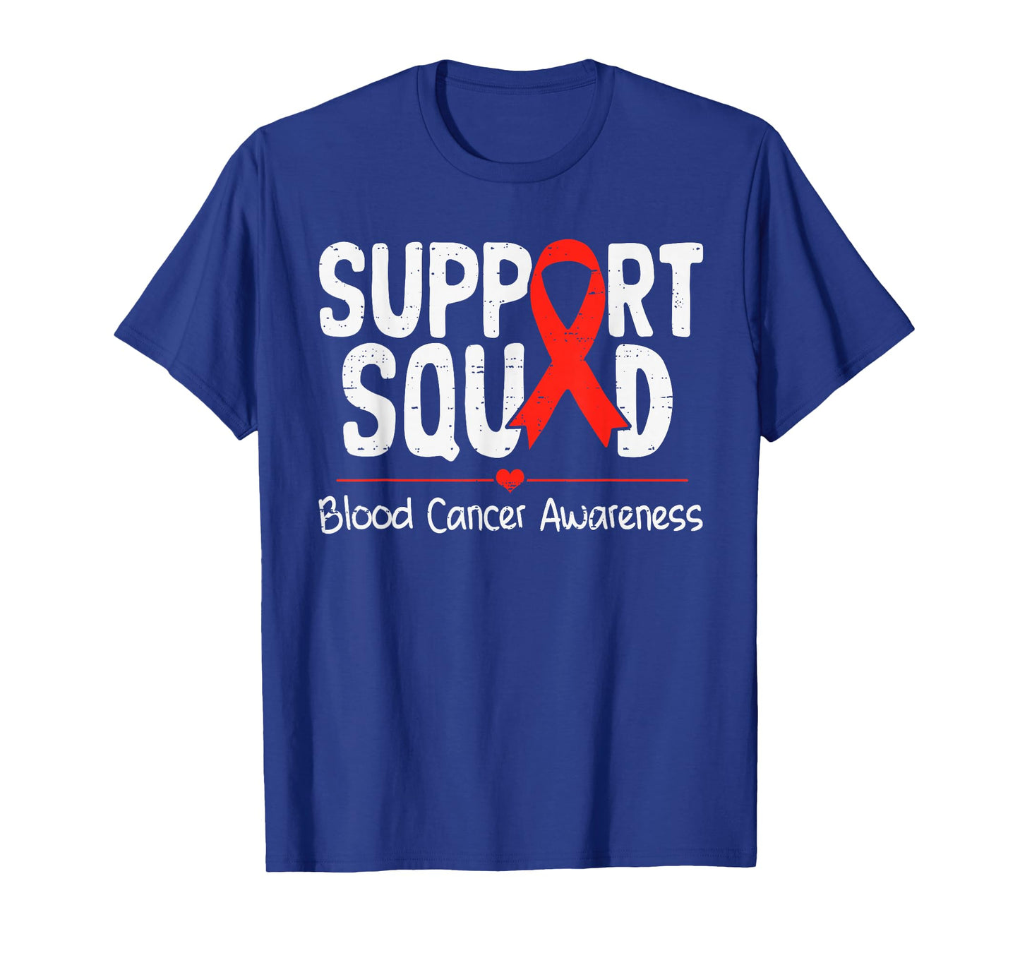 Support Blood Cancer Awareness Ribbon Red Men Women Kids T-Shirt