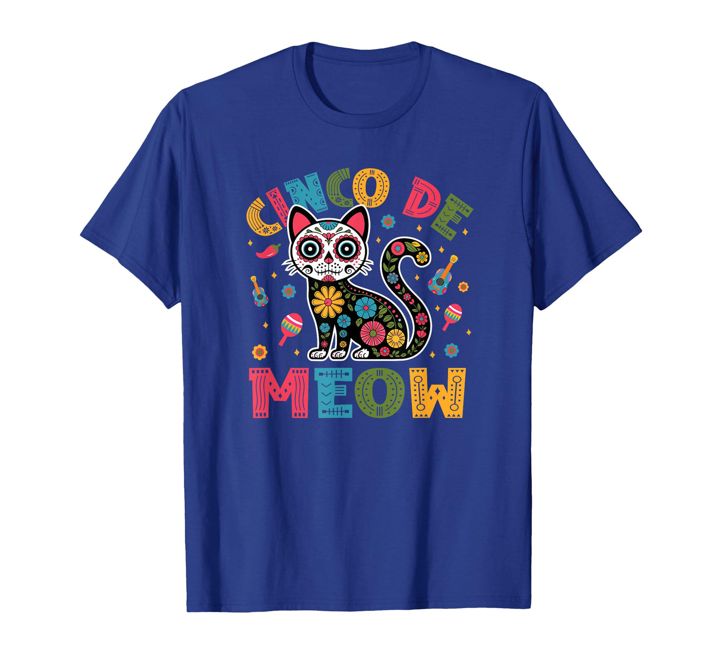 Cinco De Meow Cat Mexican Party 5 De Mayo Fiesta Men Women T-Shirt