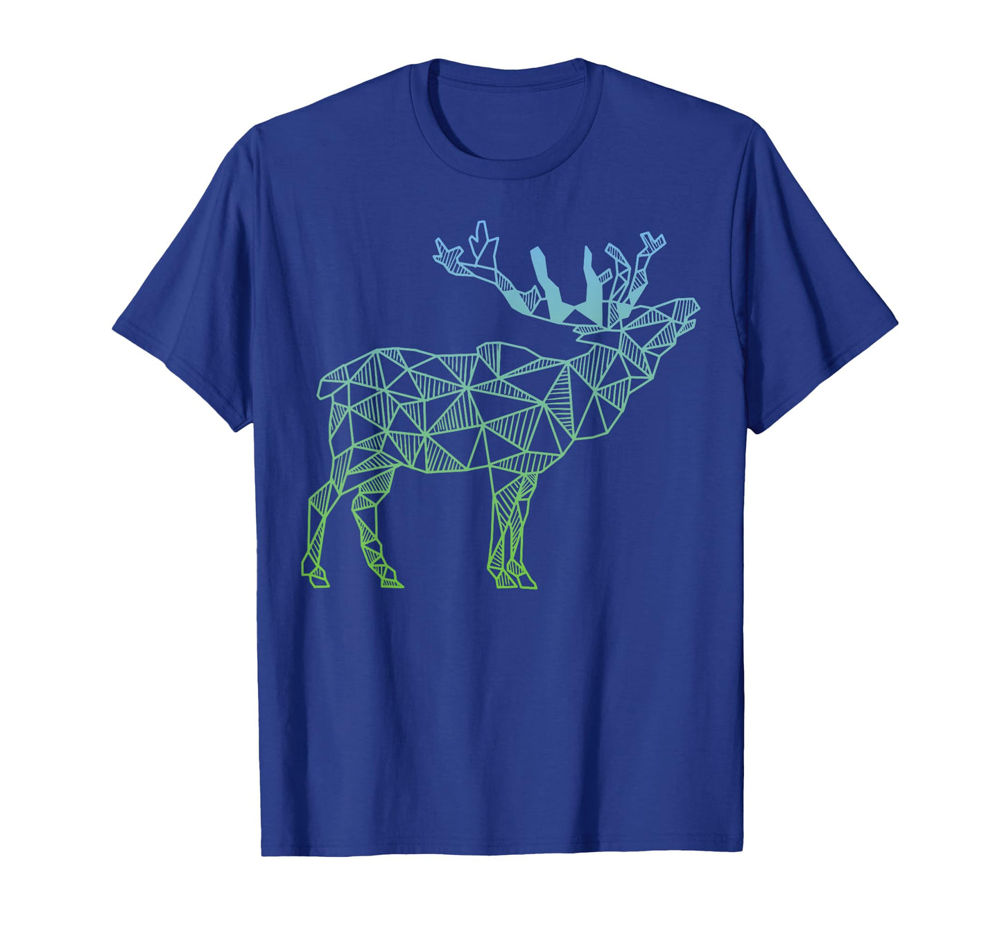 Geometric Moose Elk T Shirt Wild Alaska Mountain Animal T-Shirt