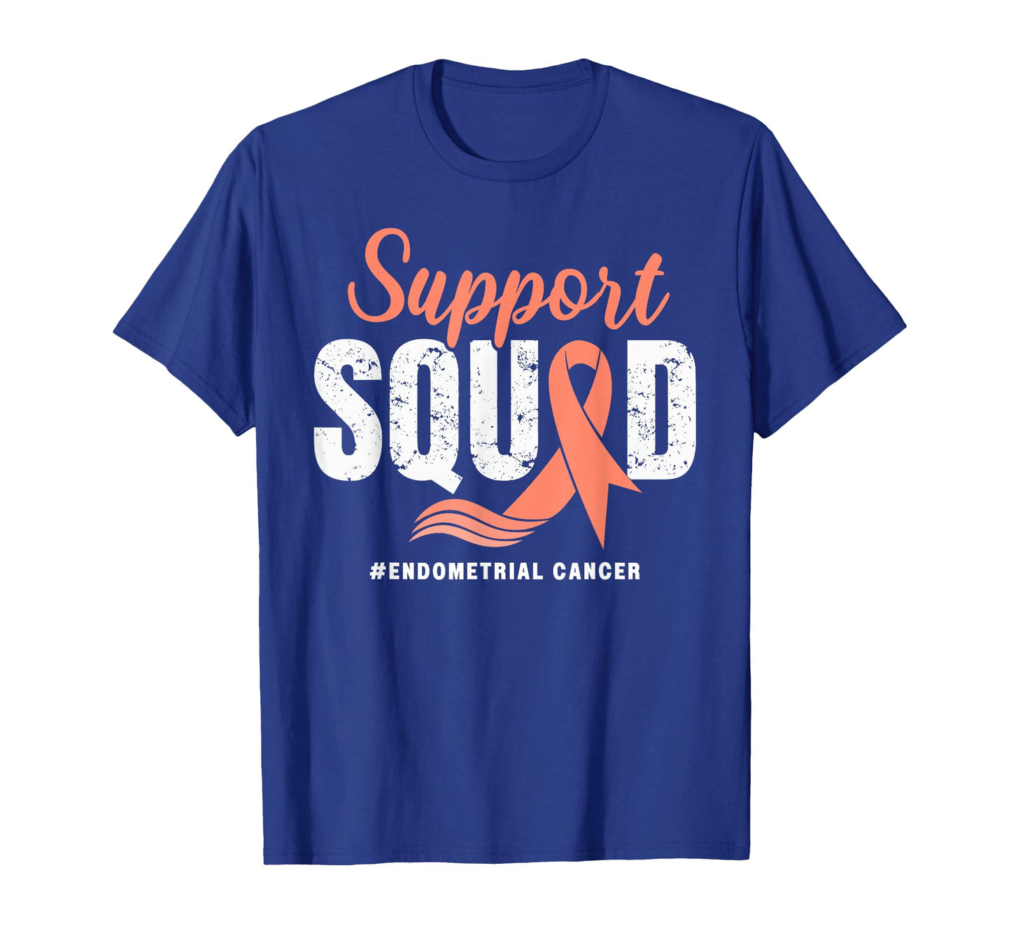 Endometrial Cancer Support Squad Peach Ribbon awareness T-Shirt