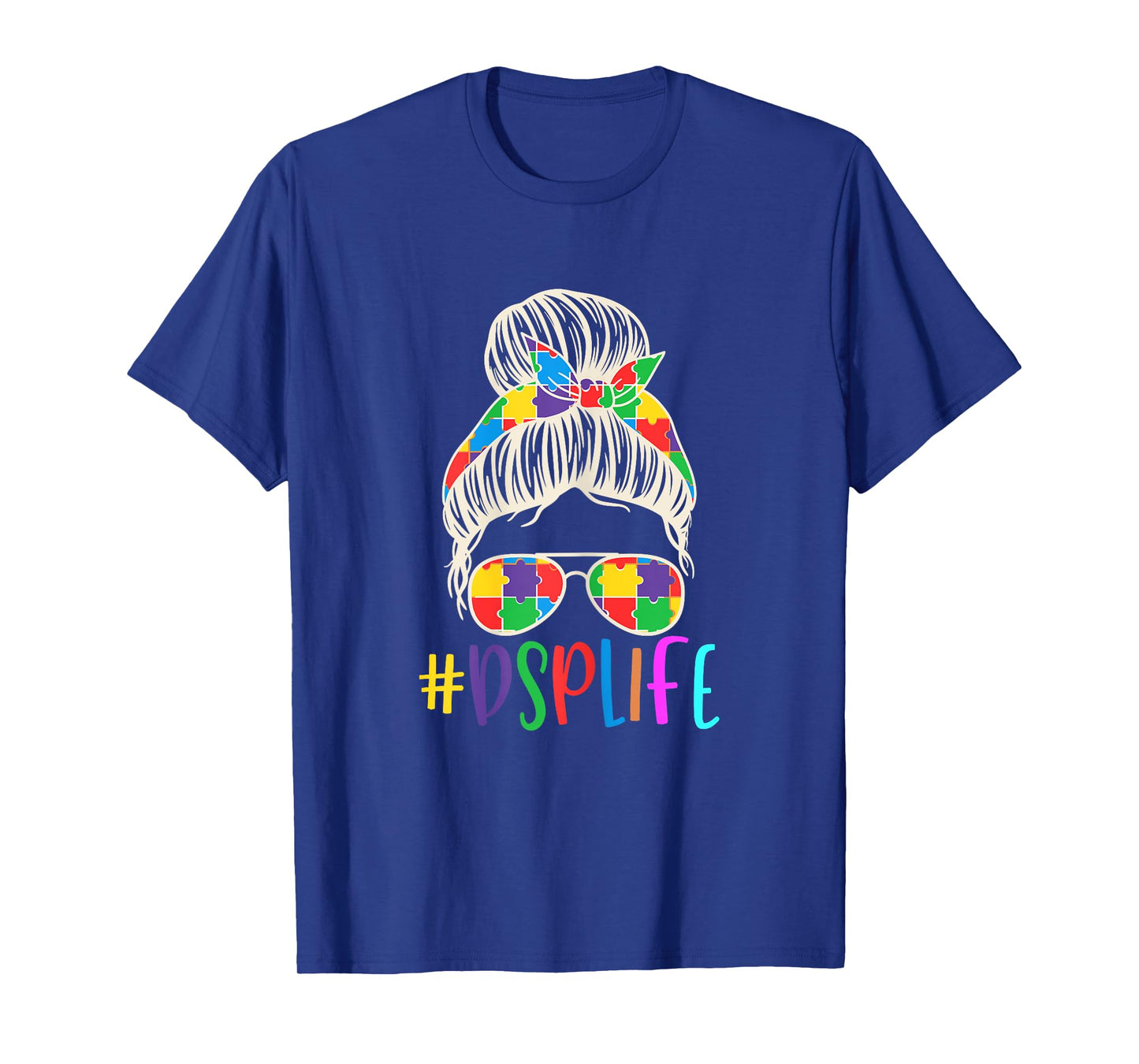DSP Life Direct Support Professional Women Messy Bun Bandana T-Shirt