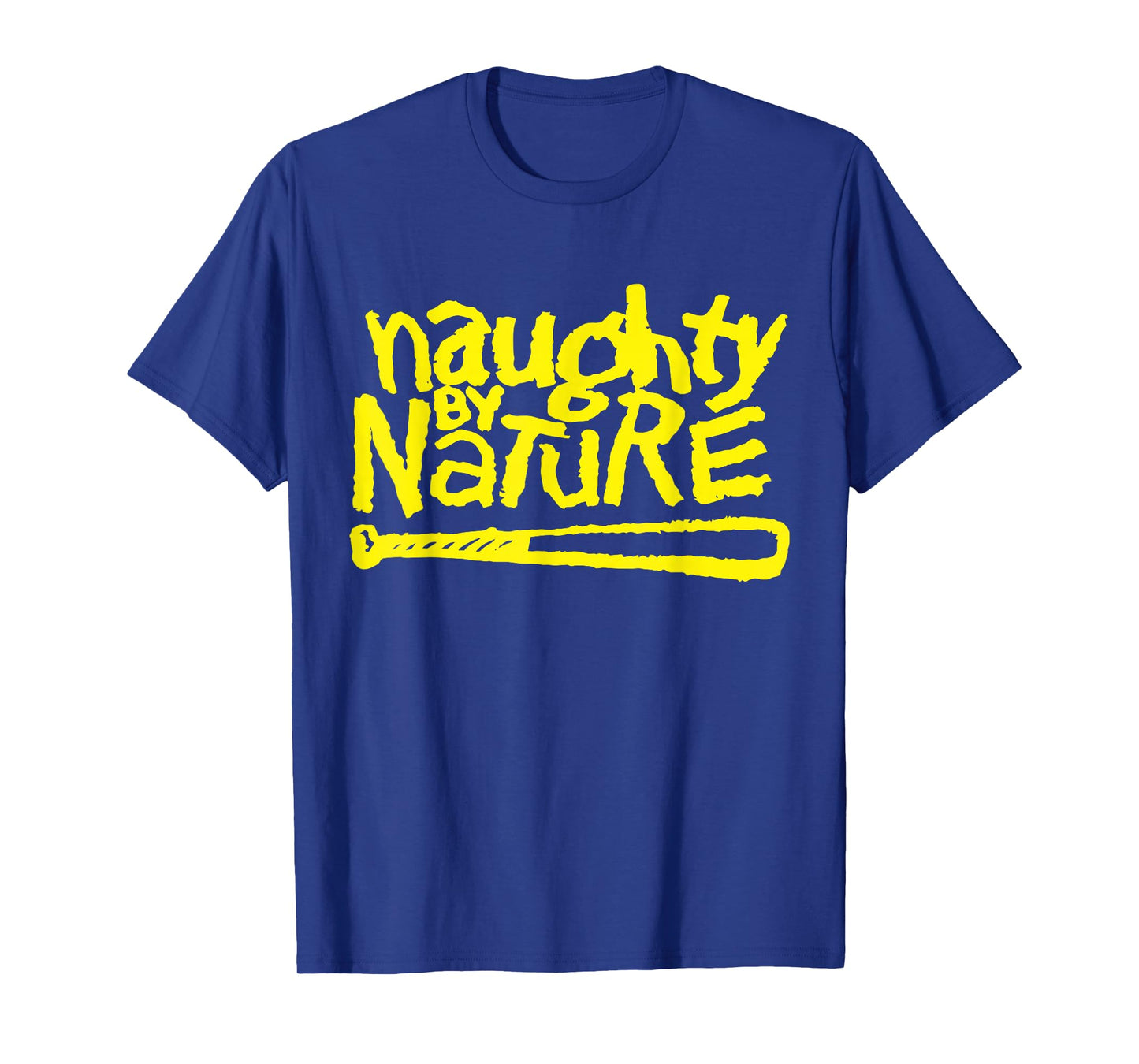 Naughty By Nature β Yellow Logo Black T-Shirt