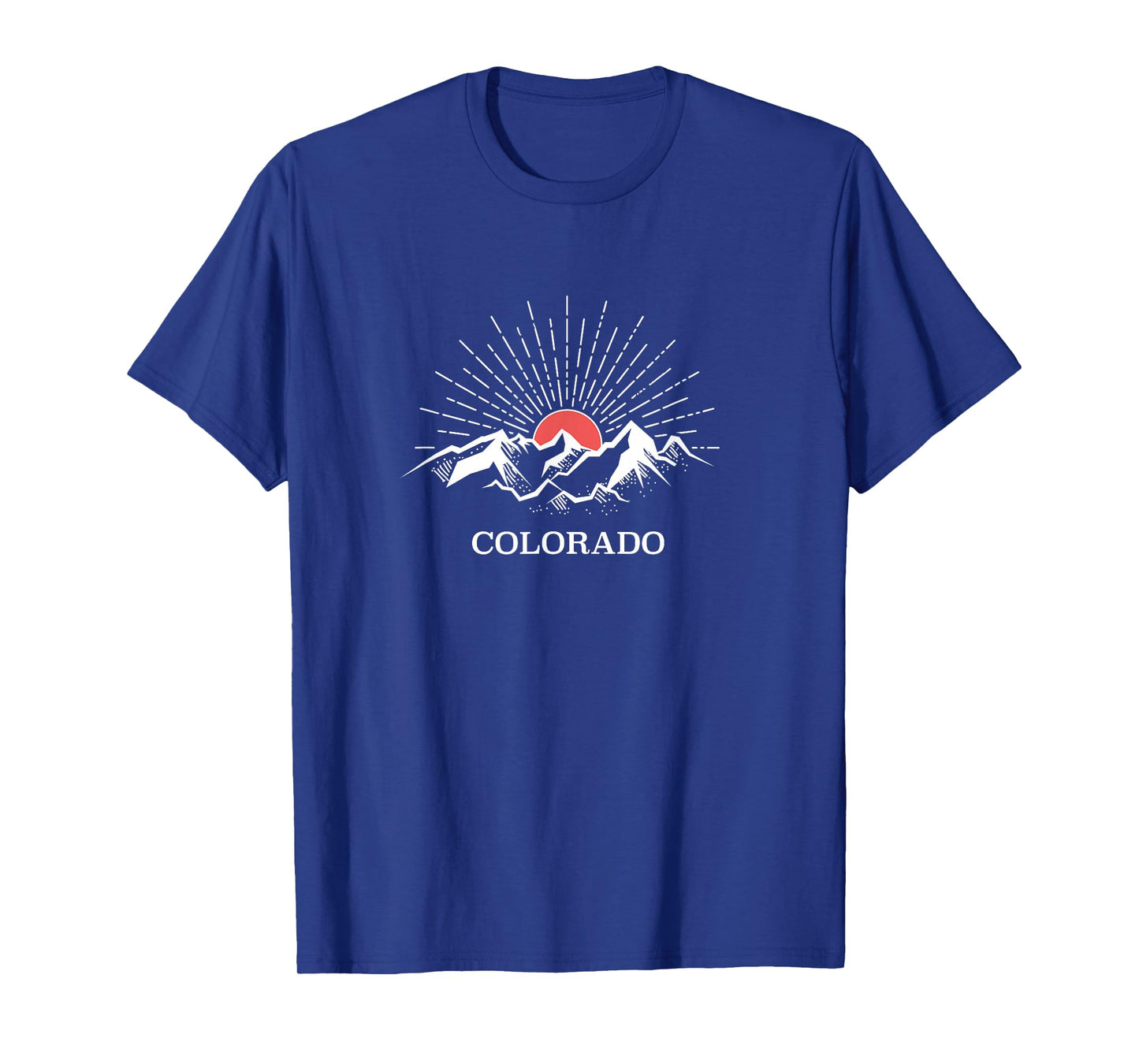 Colorado Mountains T-Shirt - Black, Unisex-Adults, Small, Short Sleeve, T-Shirt, Modern Classic, Nature, Colorado-themed